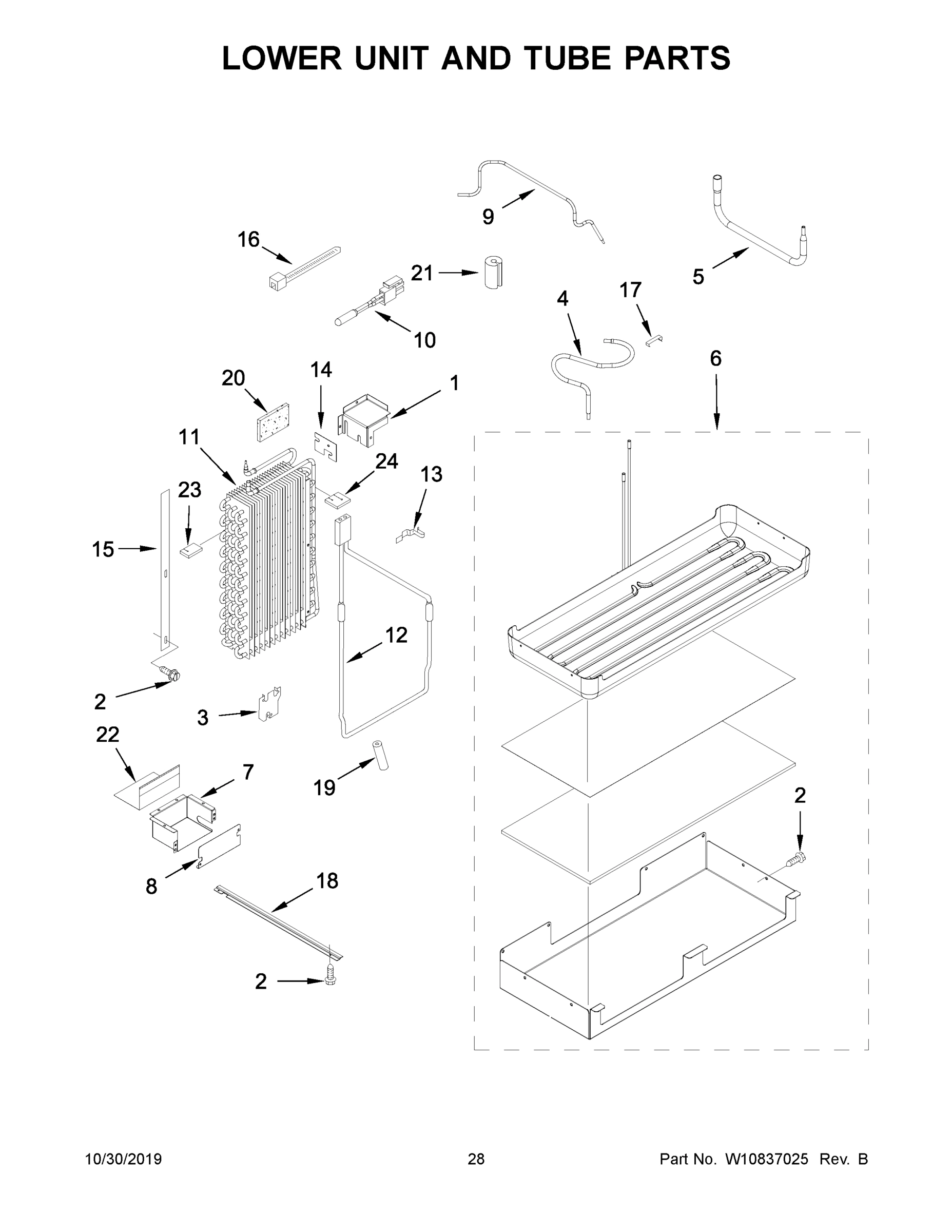 15 - LOWER UNIT AND TUBE PARTS