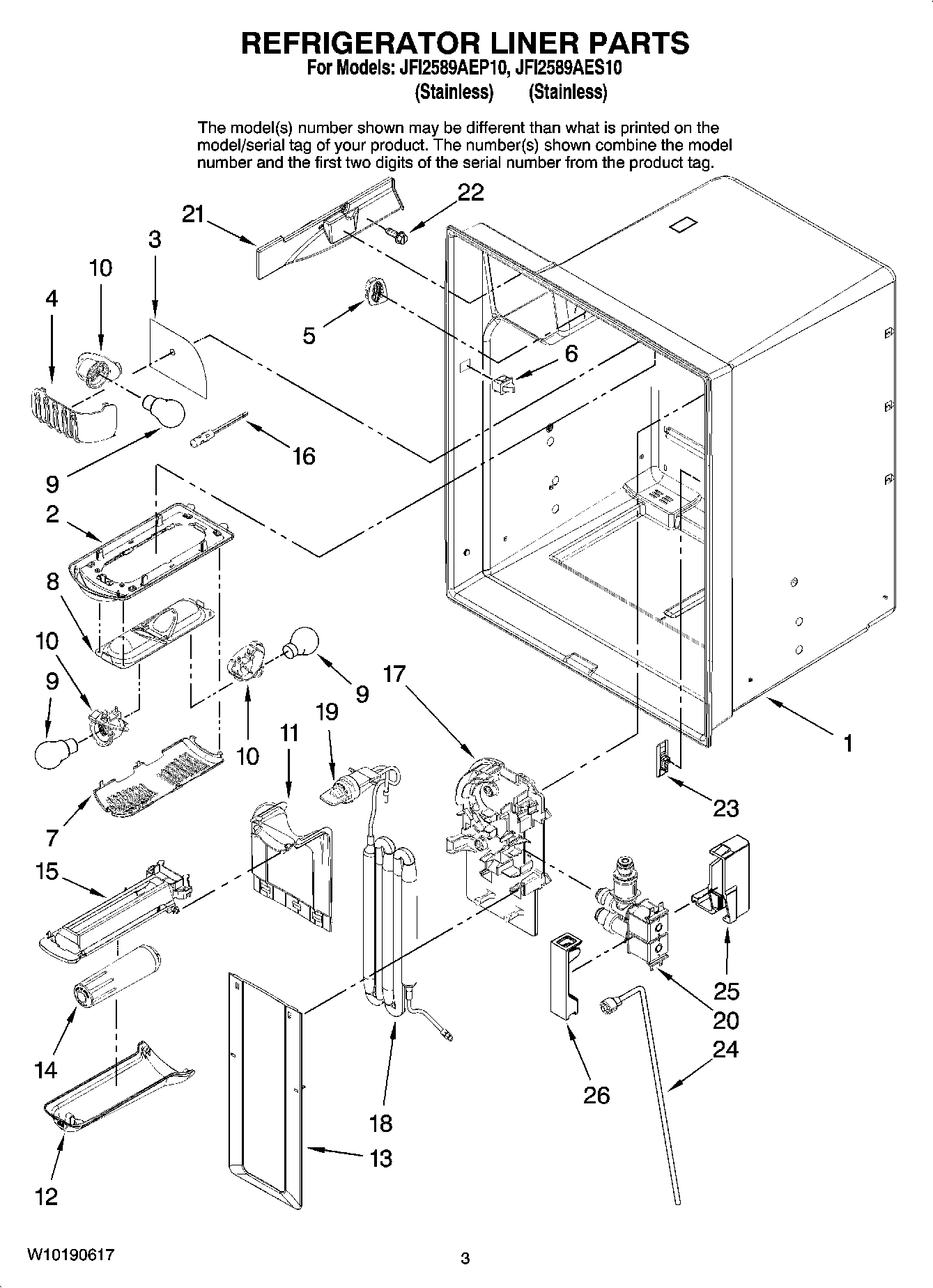 02 - REFRIGERATOR LINER PARTS