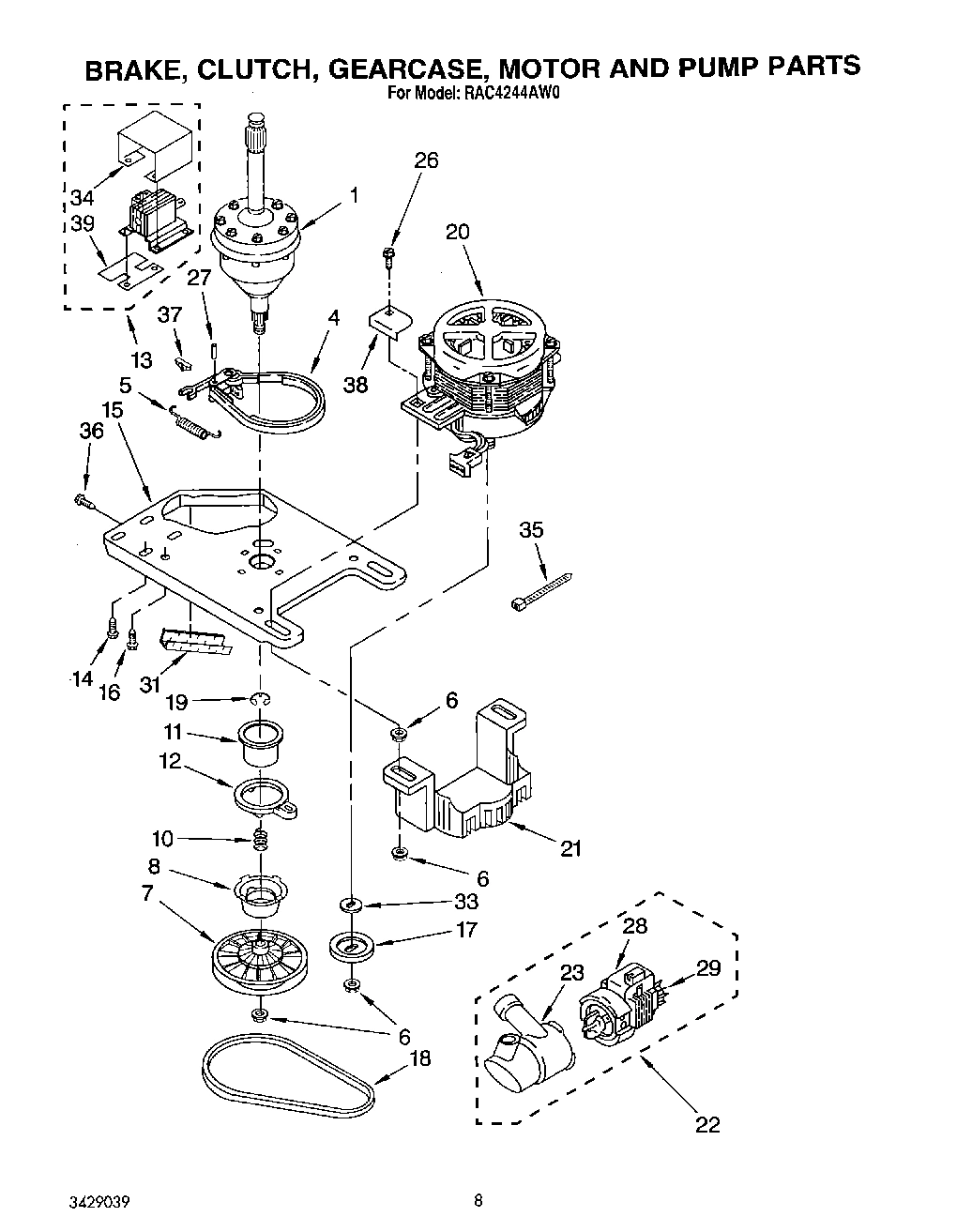 06 - BRAKE, CLUTCH, GEARCASE, MOTOR AND PUMP