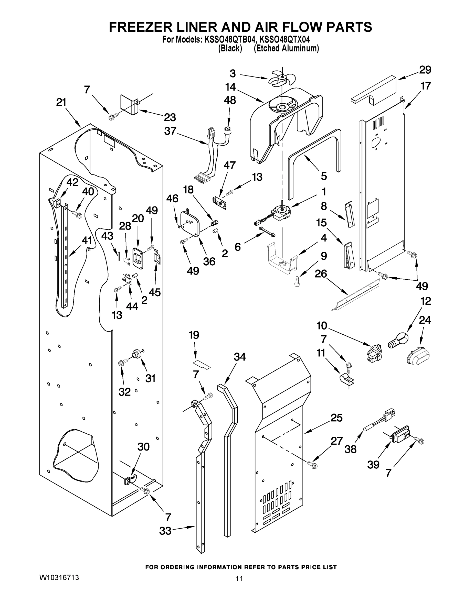 08 - FREEZER LINER AND AIR FLOW PARTS
