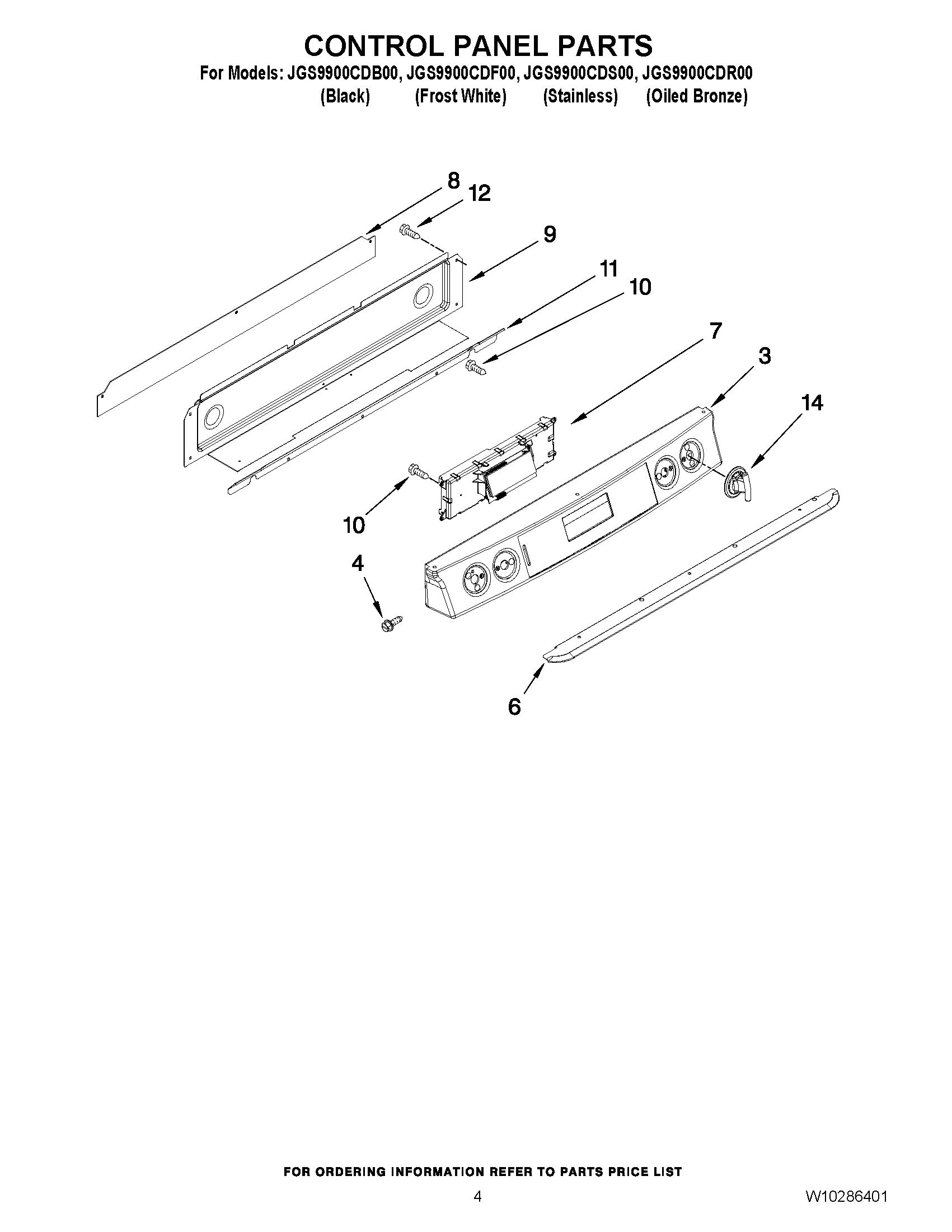 03 - CONTROL PANEL PARTS