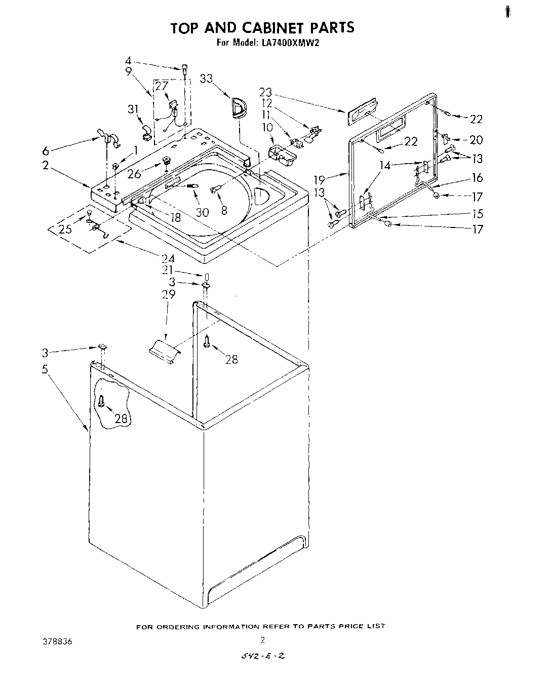 02 - TOP AND CABINET , LITERATURE AND OPTIONAL