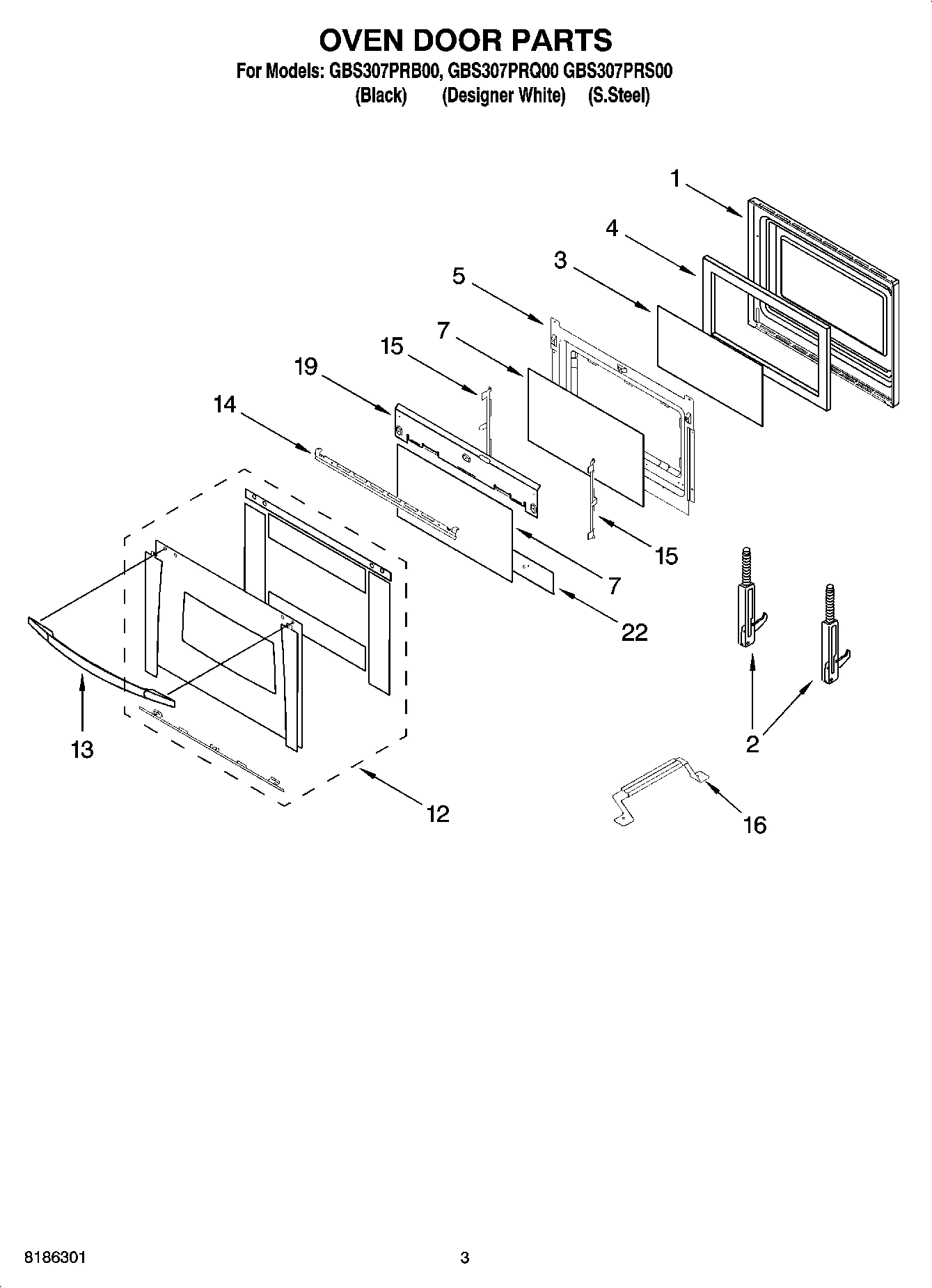 02 - OVEN DOOR PARTS