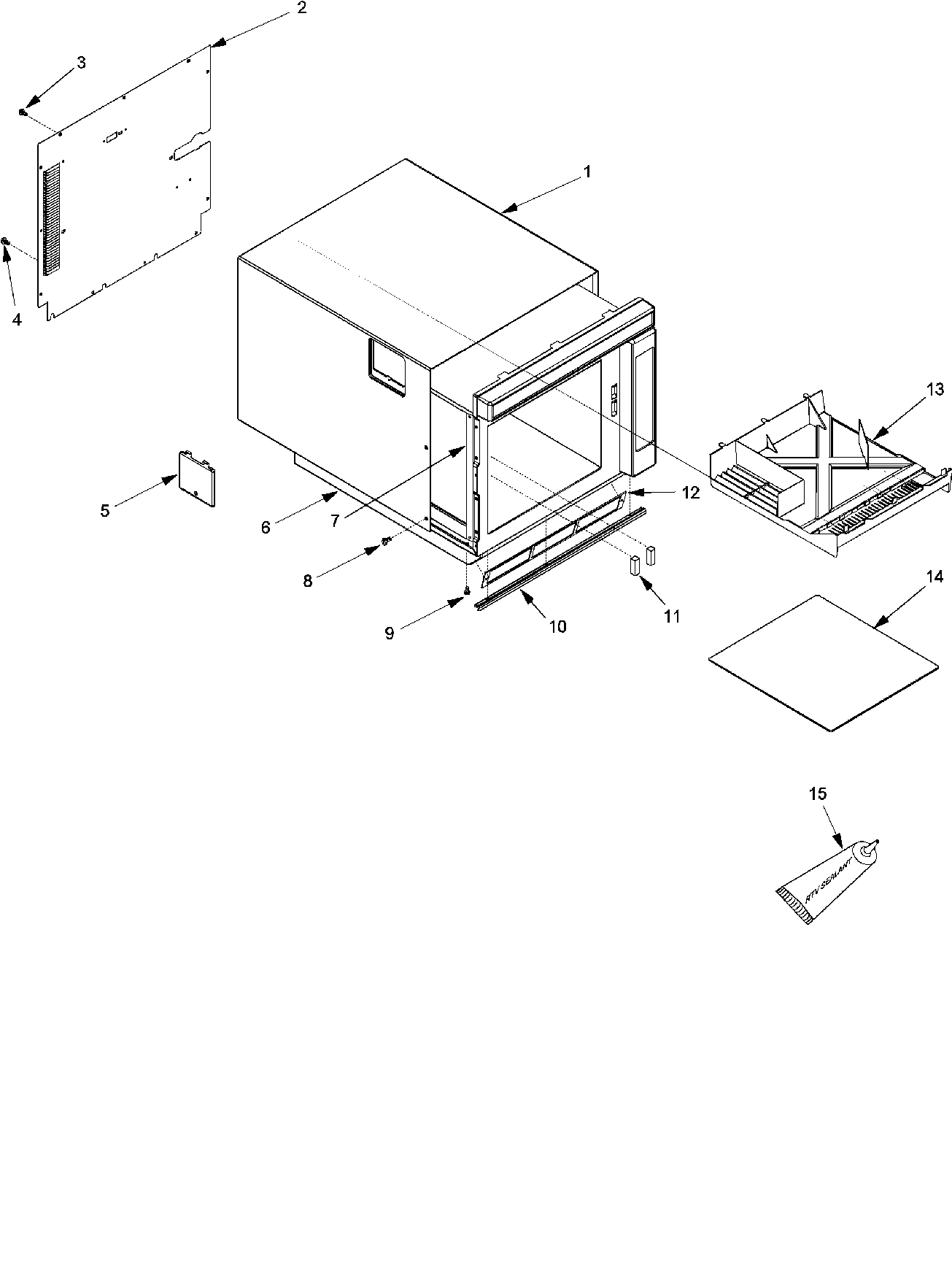 01 - TRAY, GREASE SHIELD, CABINET,