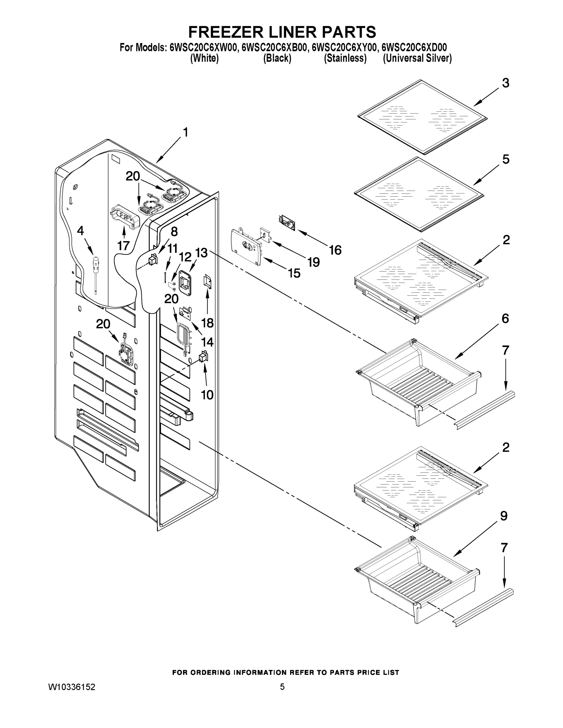 04 - FREEZER LINER PARTS
