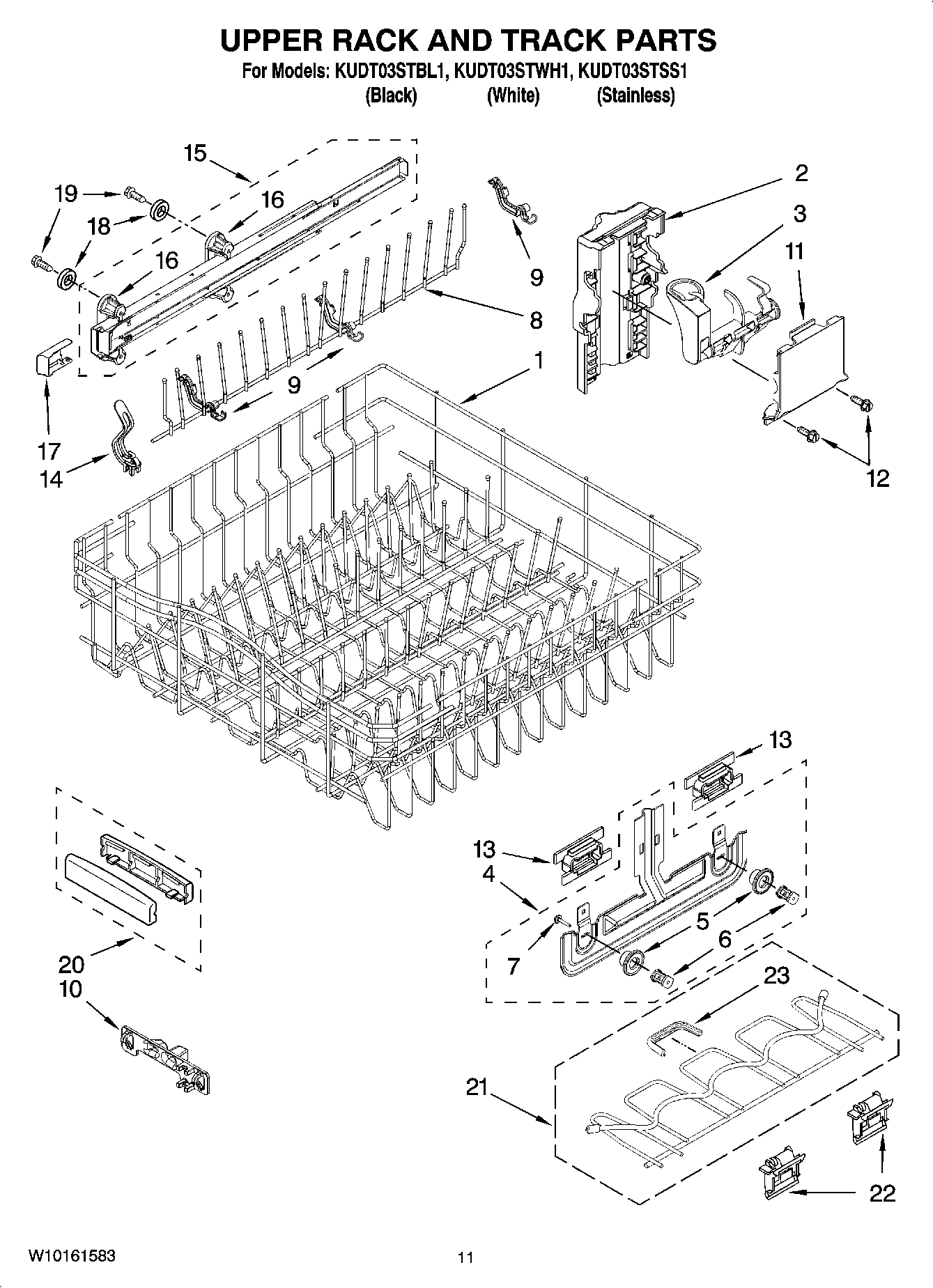 09 - UPPER RACK AND TRACK PARTS