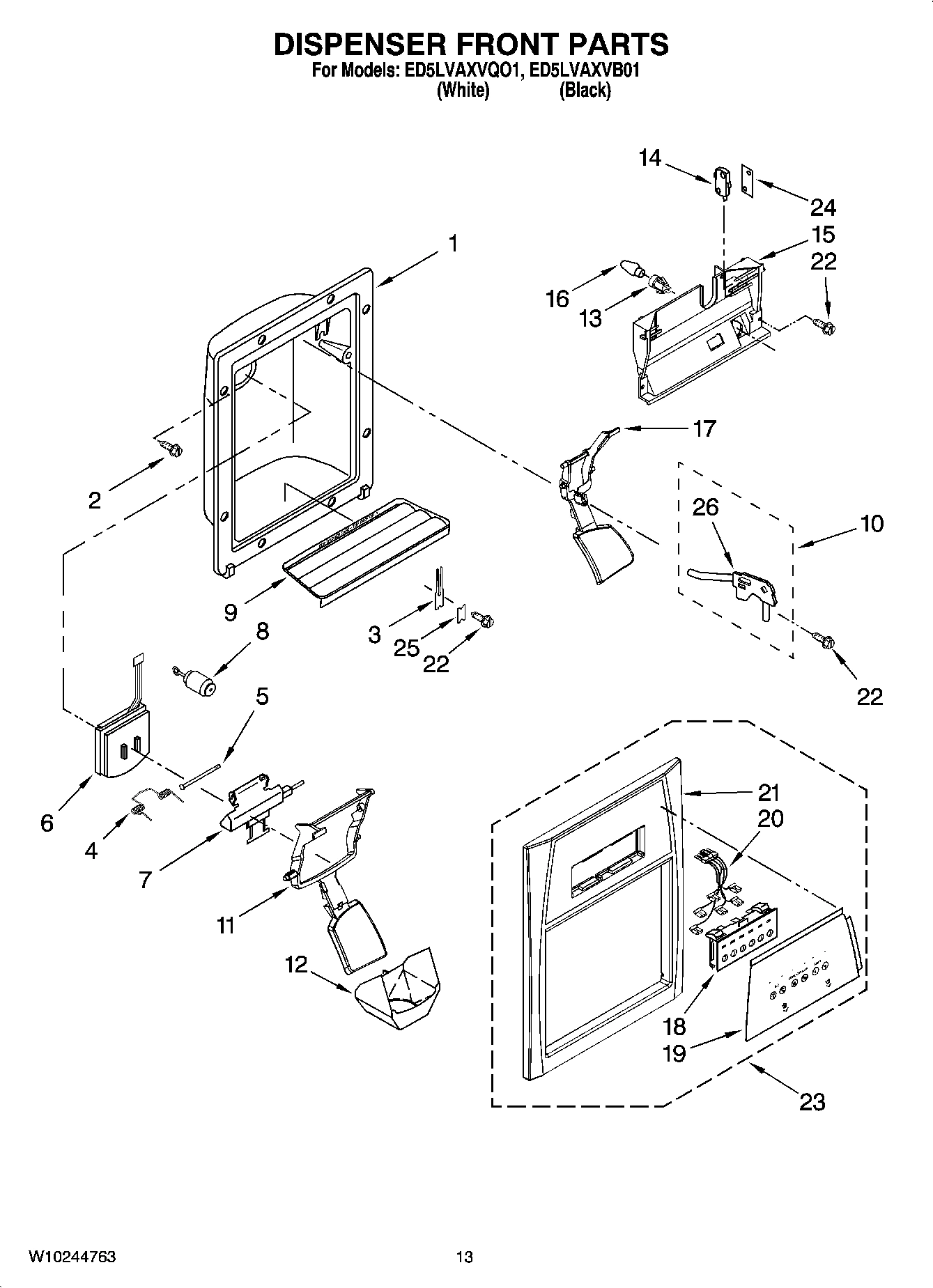 08 - DISPENSER FRONT PARTS