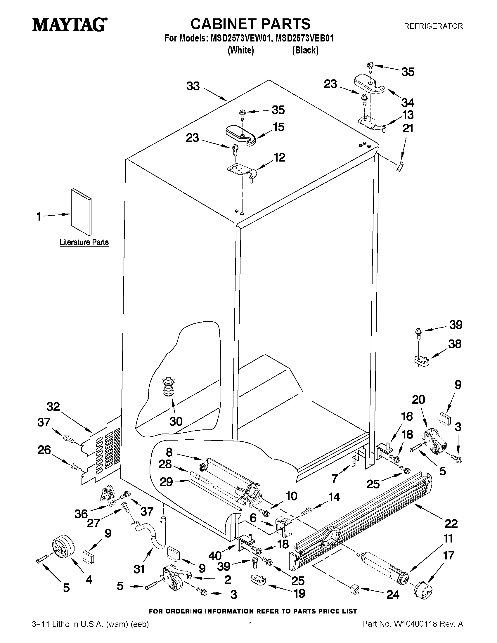 01 - CABINET PARTS