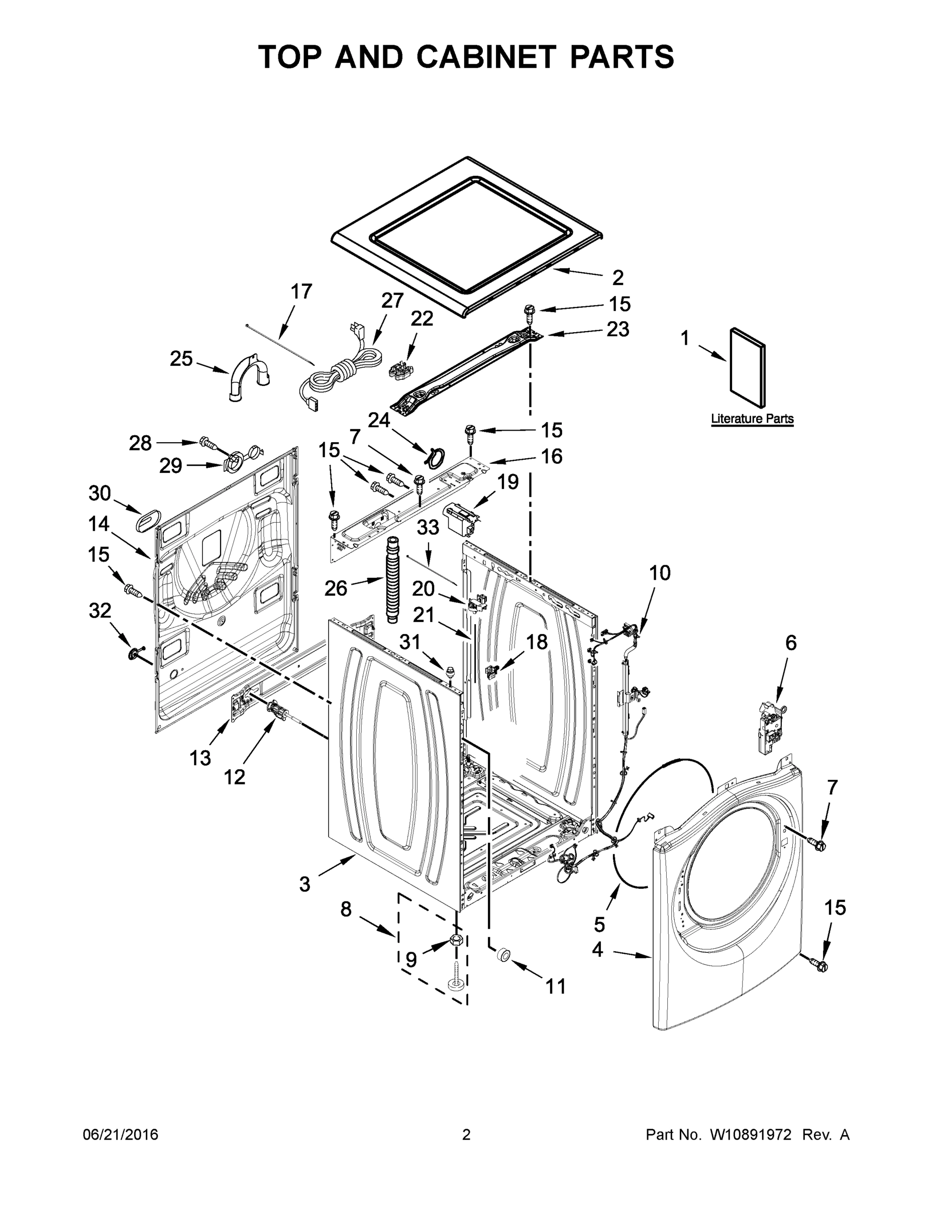 02 - TOP AND CABINET PARTS