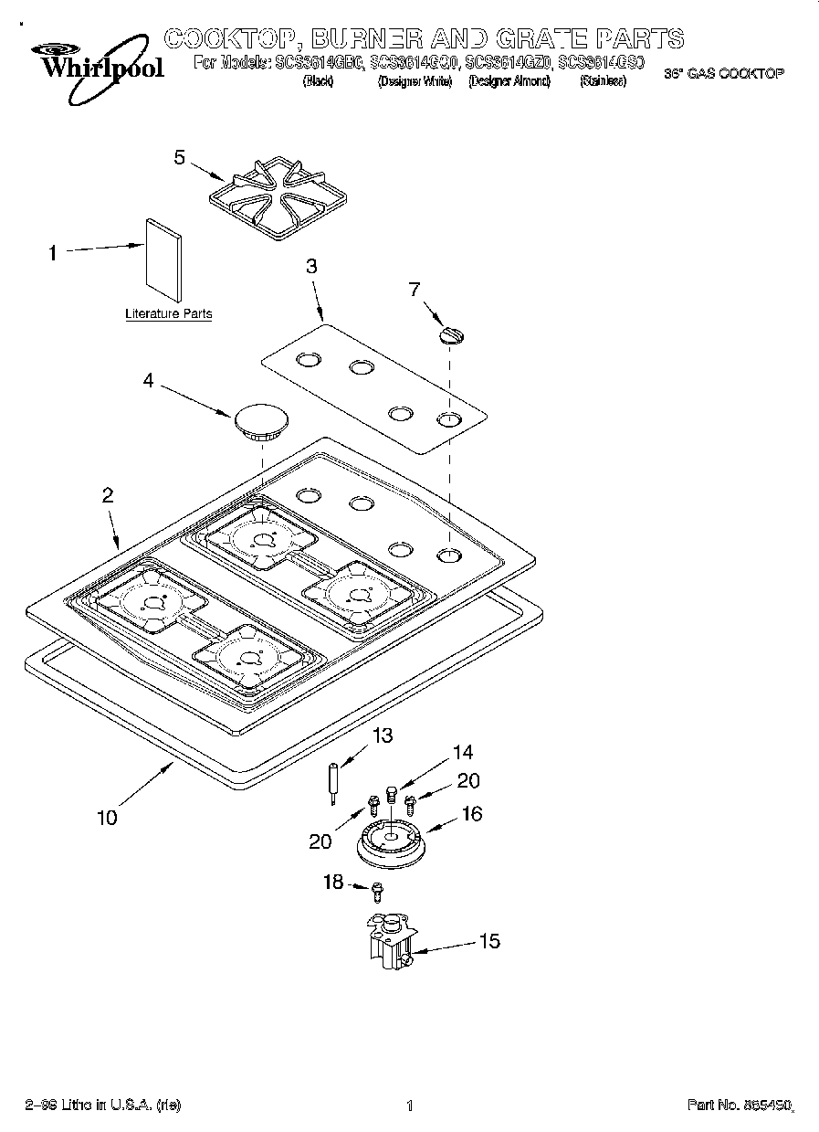 01 - COOKTOP, BURNER AND GRATE