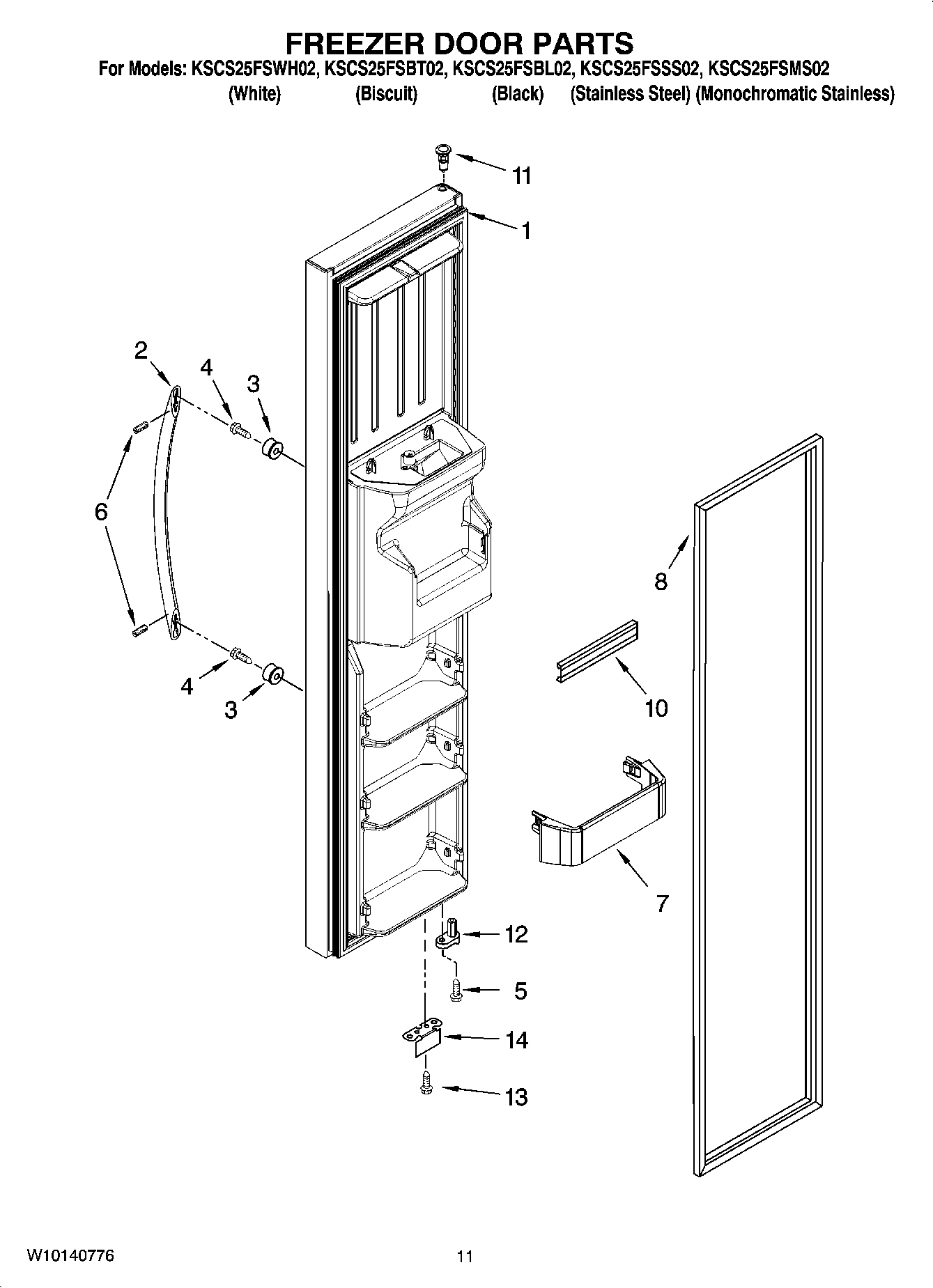 07 - FREEZER DOOR PARTS