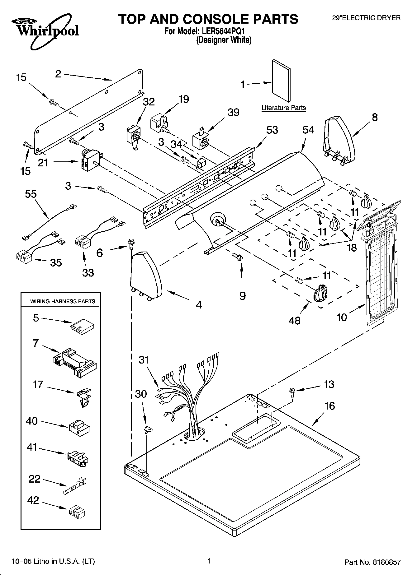 01 - TOP AND CONSOLE PARTS