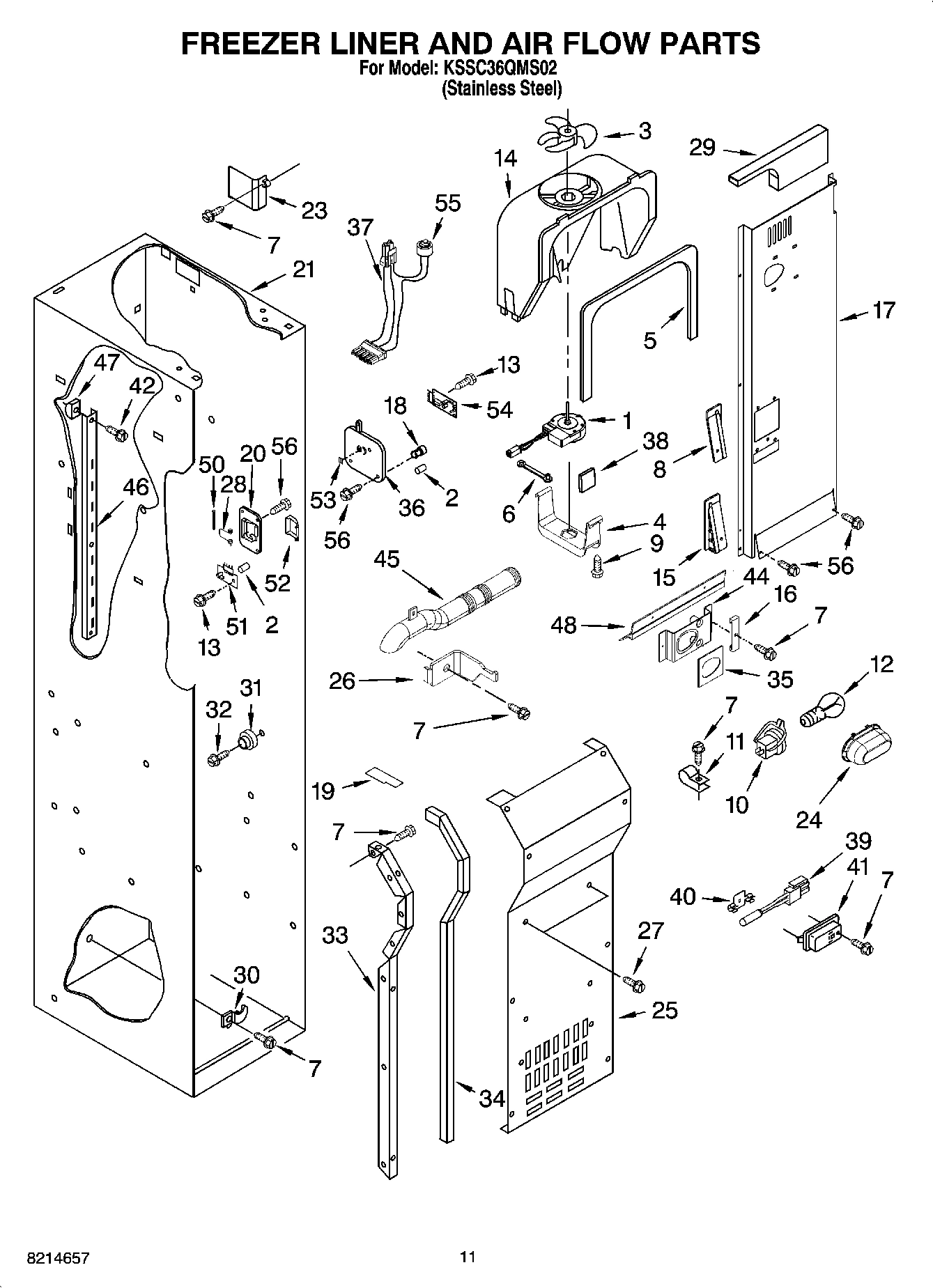 08 - FREEZER LINER AND AIR FLOW PARTS