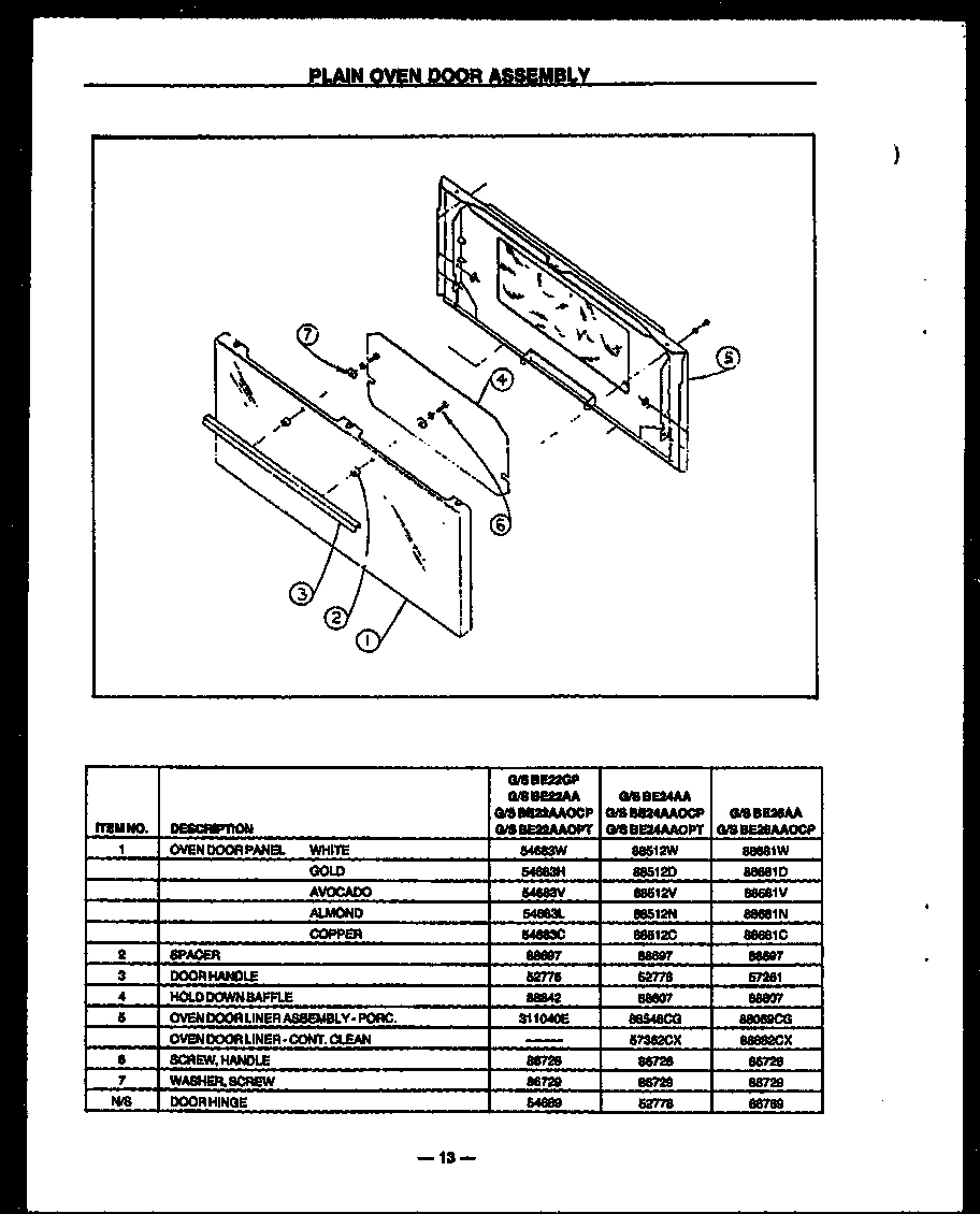 05 - PLAIN DOOR ASSY