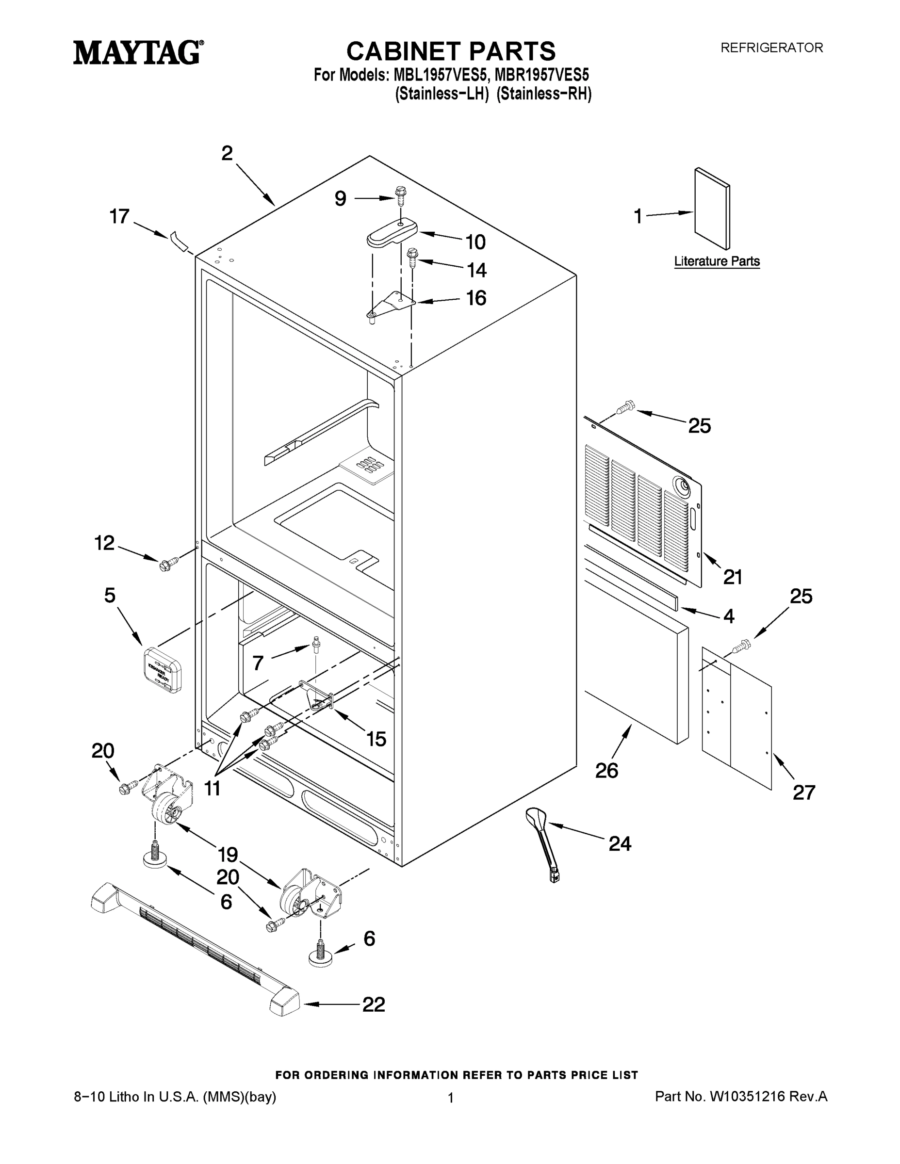 01 - CABINET PARTS