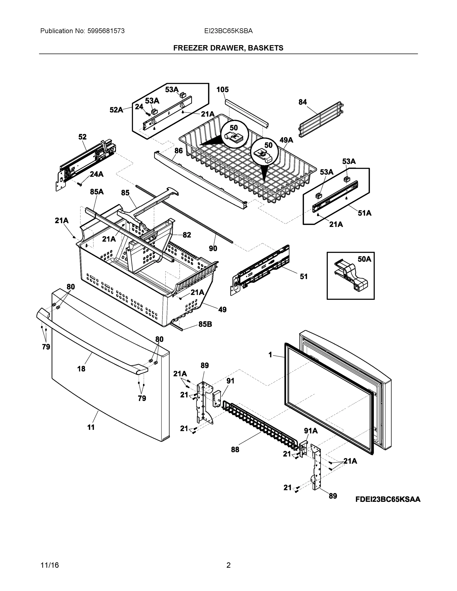 02 - FREEZER DRAWER, BASKETS