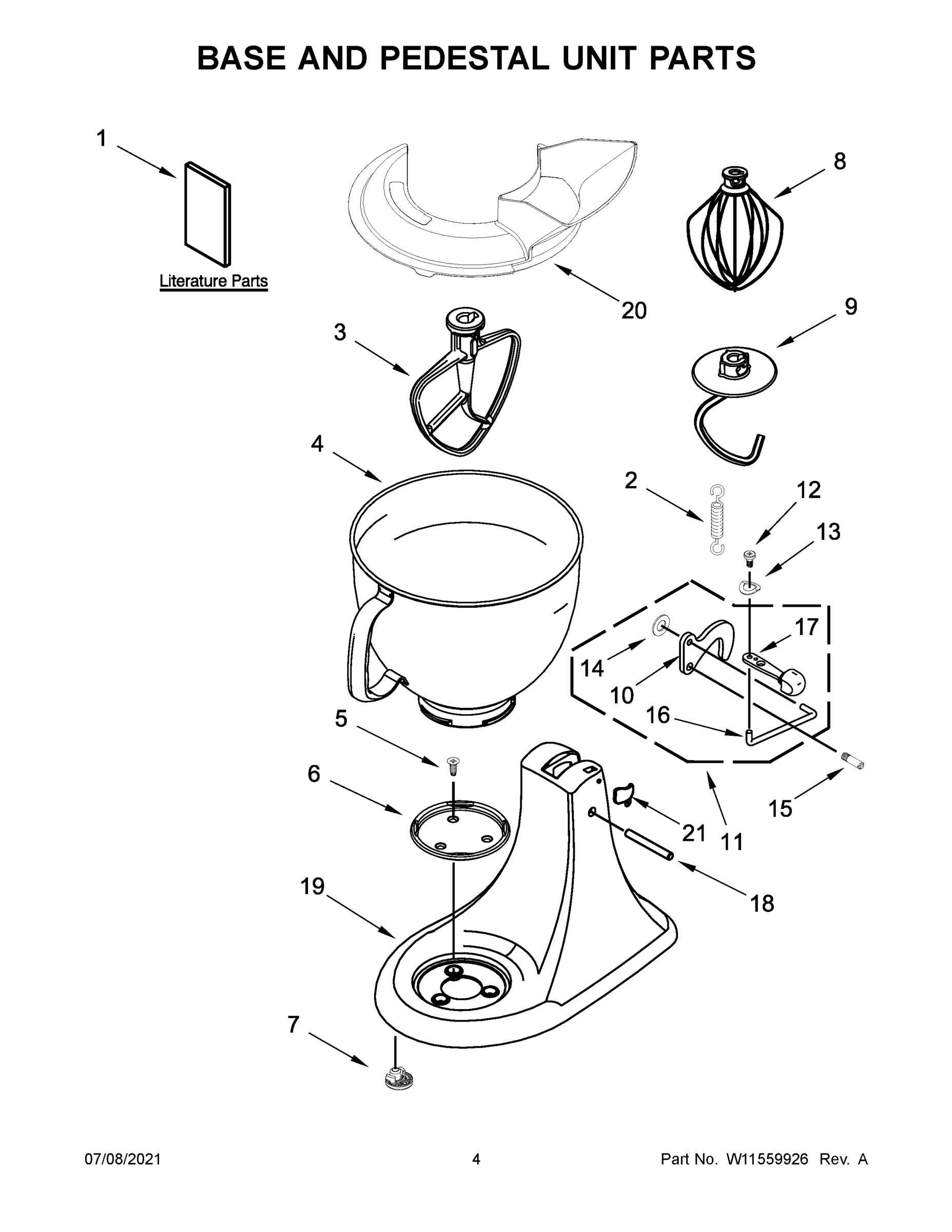 03 - BASE AND PEDESTAL UNIT PARTS