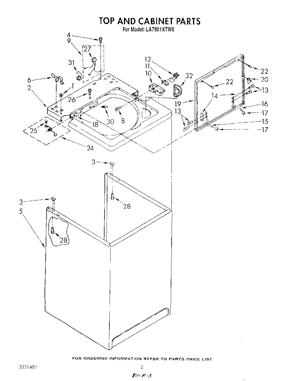 02 - TOP AND CABINET , LITERATURE AND OPTIONAL