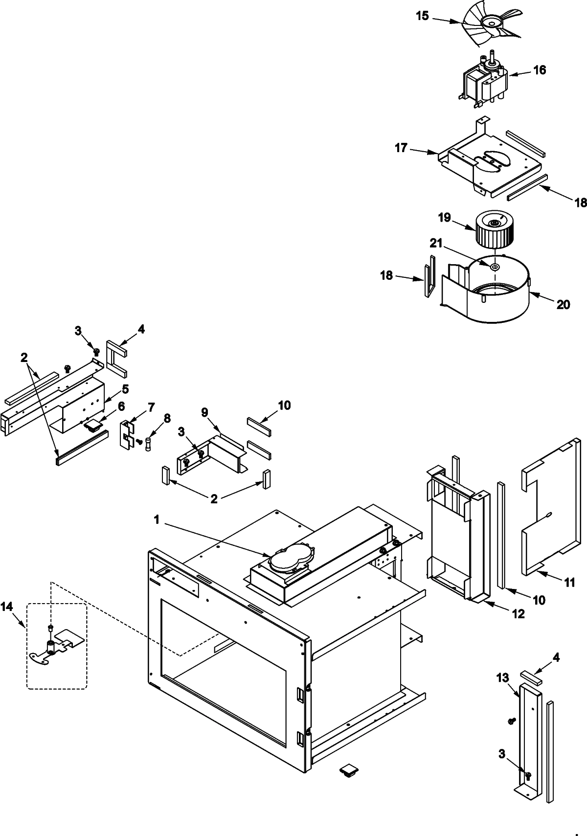 FUSES, ANTENNAS, BLOWER, DUCTS,