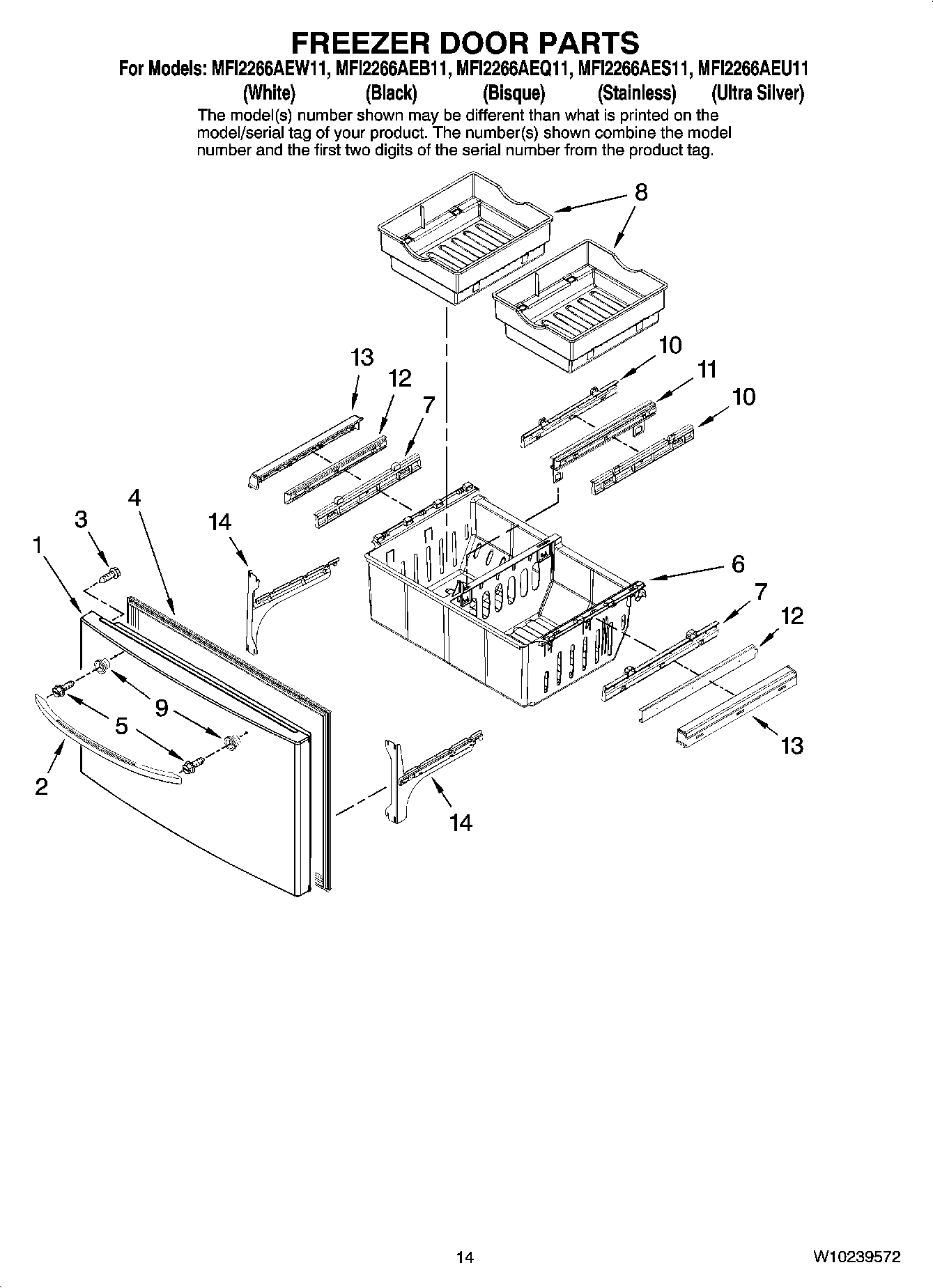 08 - FREEZER DOOR PARTS
