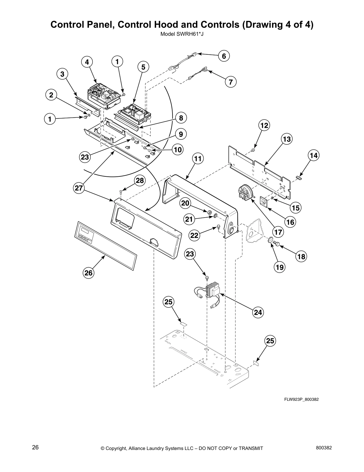 Control Panel, Control Hood and Controls (Drawing 4 of 4)