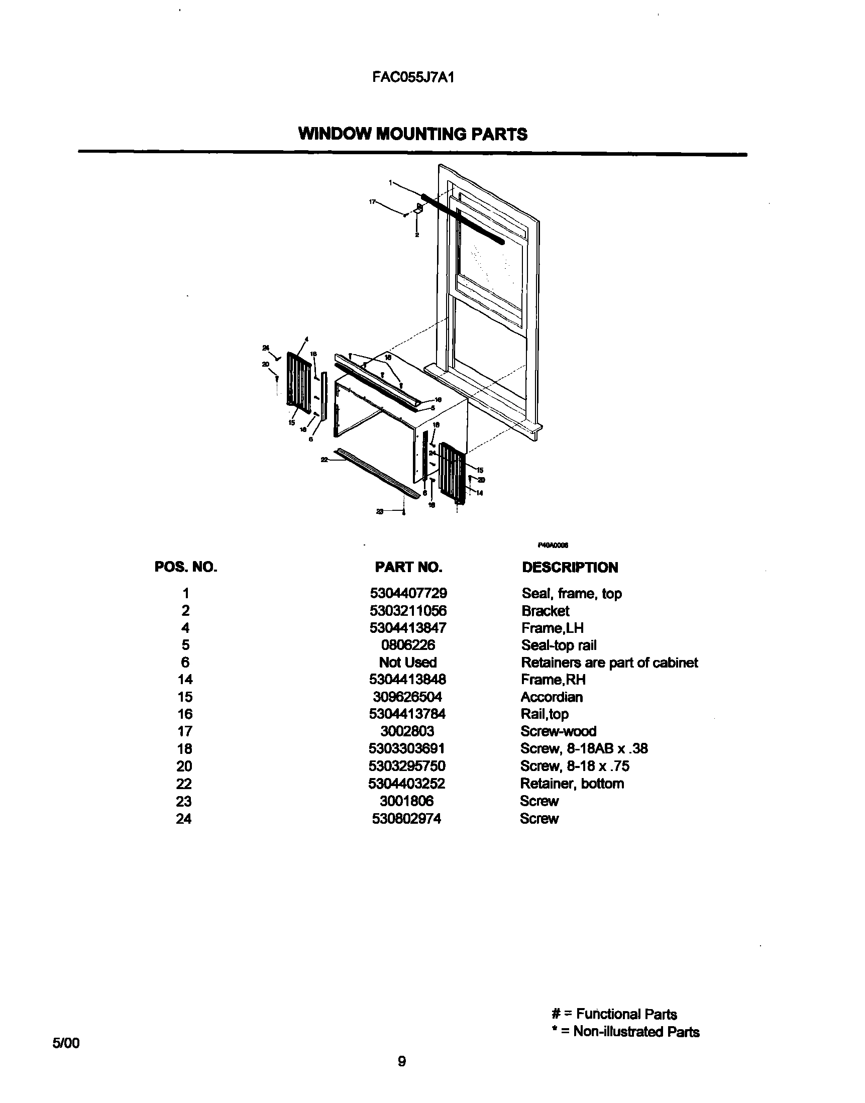 09 - WINDOW MOUNTING PARTS