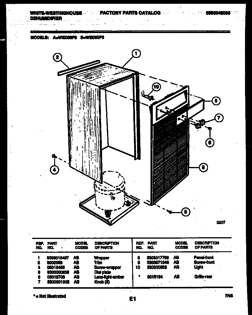 03 - CABINET AND CONTROL PARTS