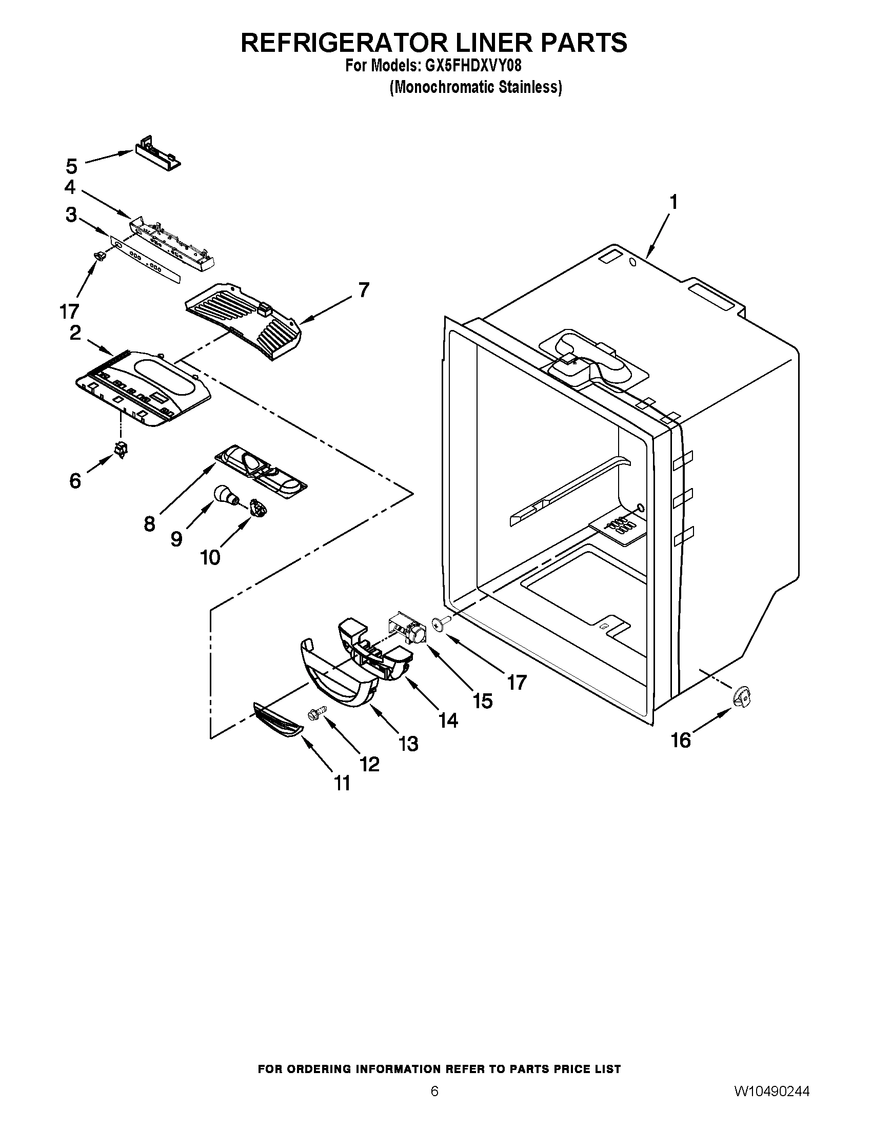04 - REFRIGERATOR LINER PARTS