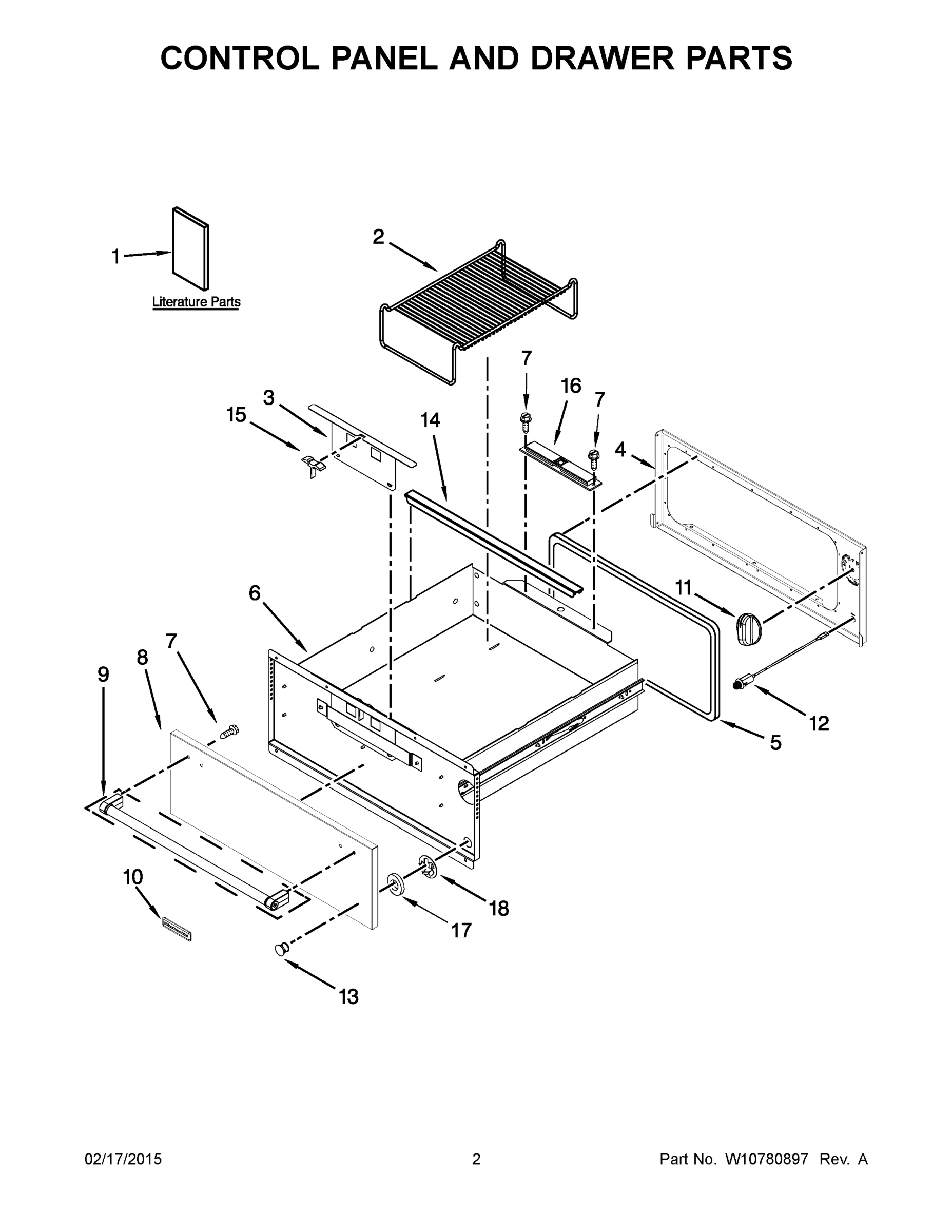 02 - CONTROL PANEL AND DRAWER PARTS