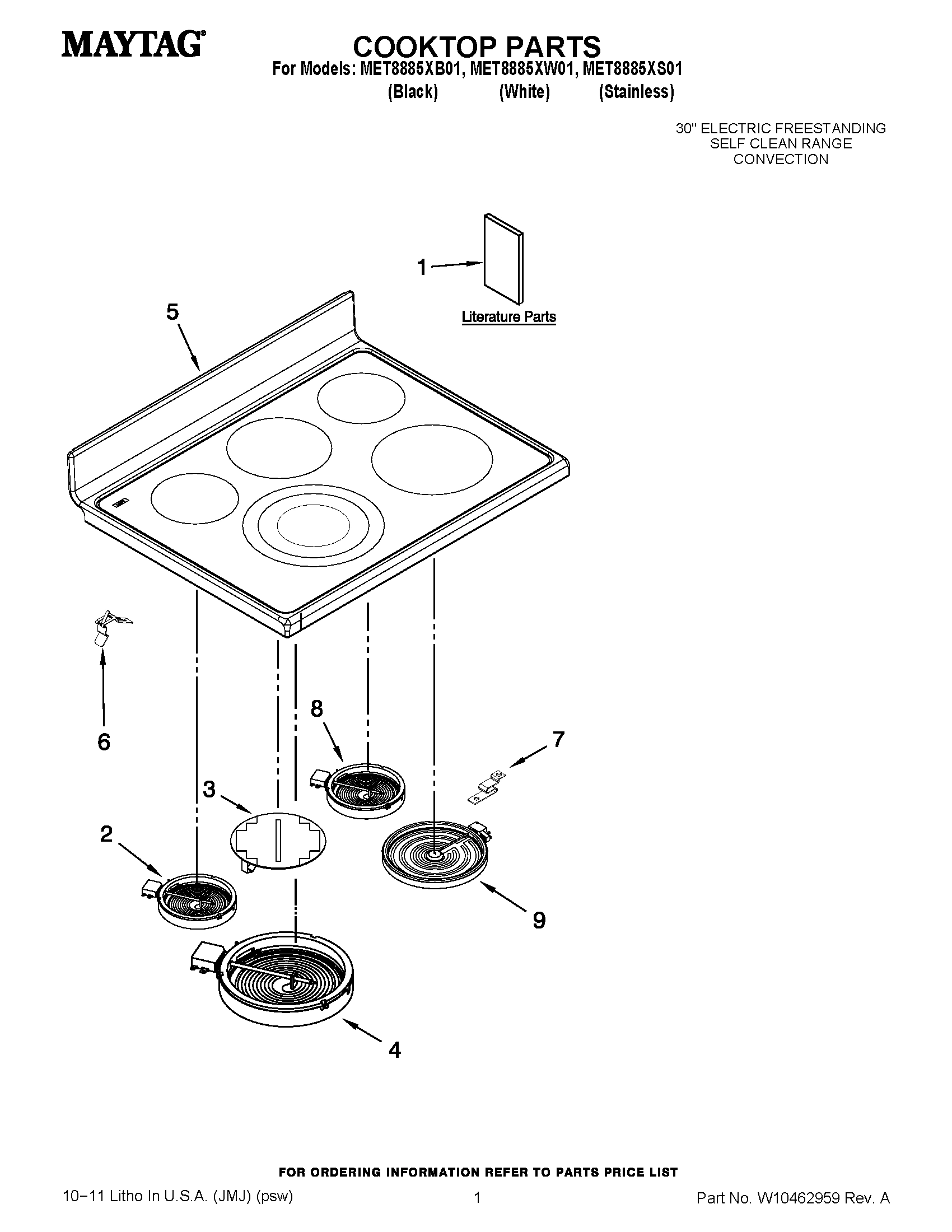 01 - COOKTOP PARTS