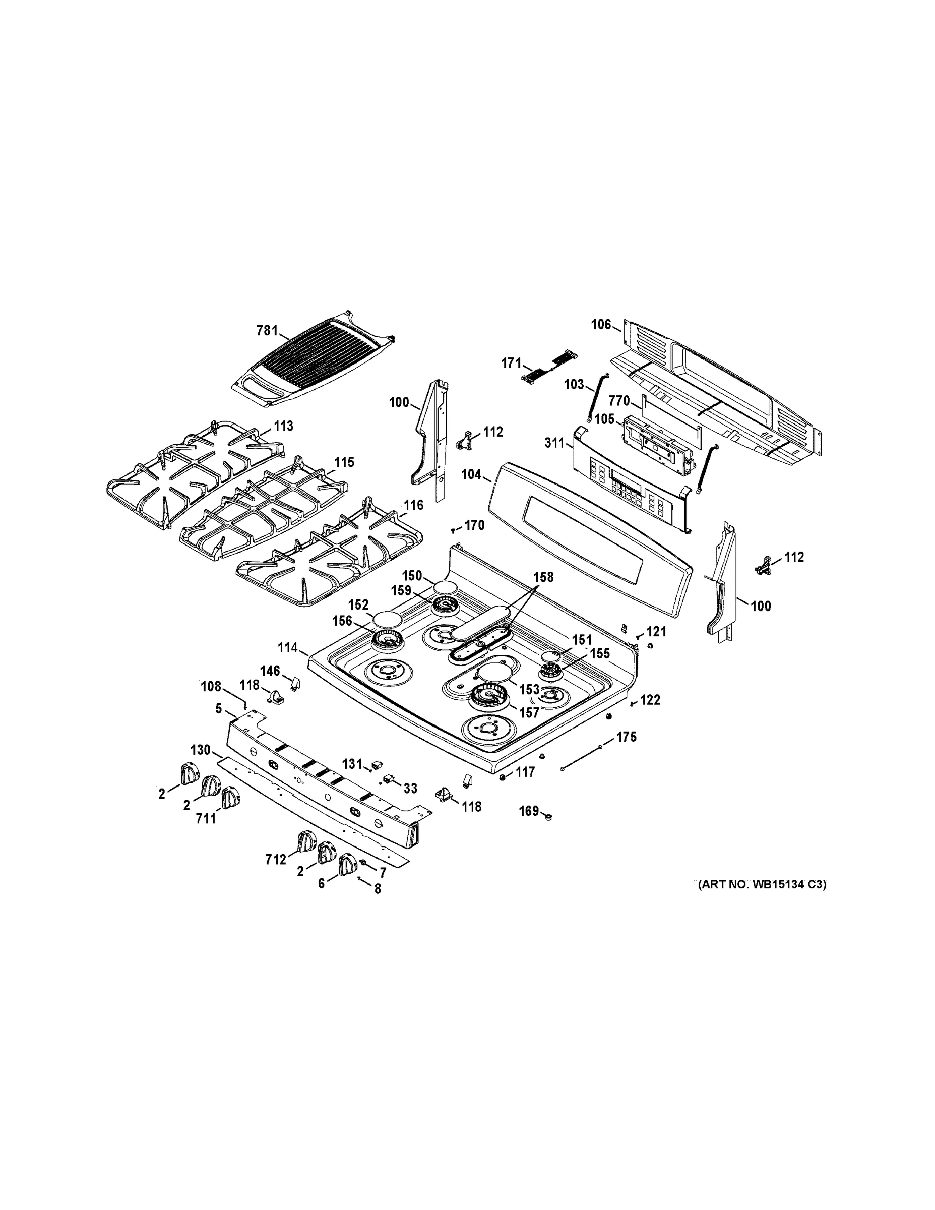 CONTROL PANEL & COOKTOP