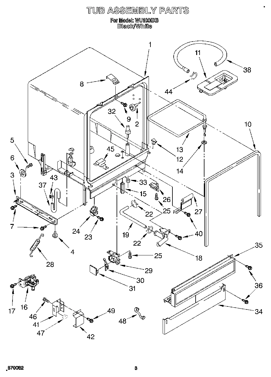 03 - TUB ASSEMBLY, LIT/OPTIONAL