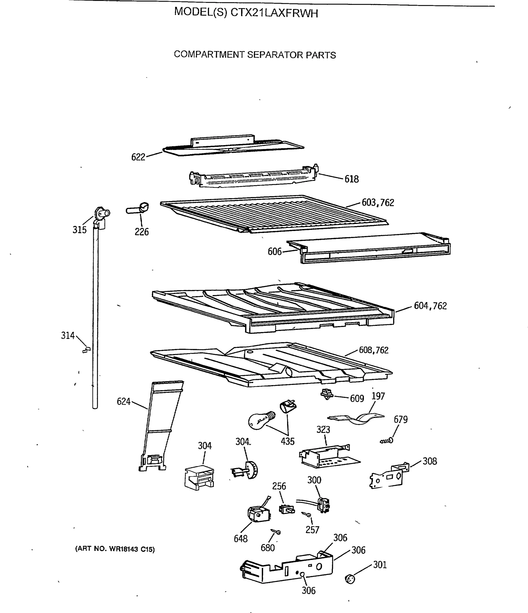 COMPARTMENT SEPARATOR PARTS