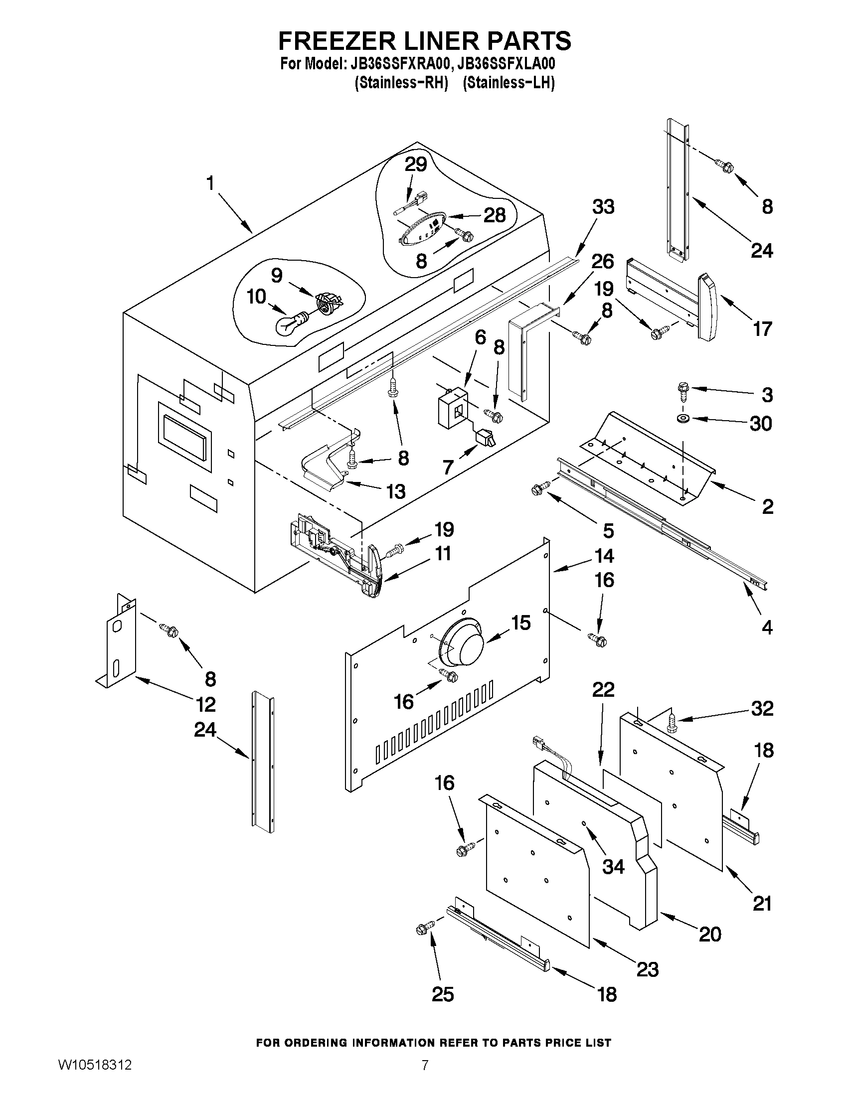 05 - FREEZER LINER PARTS