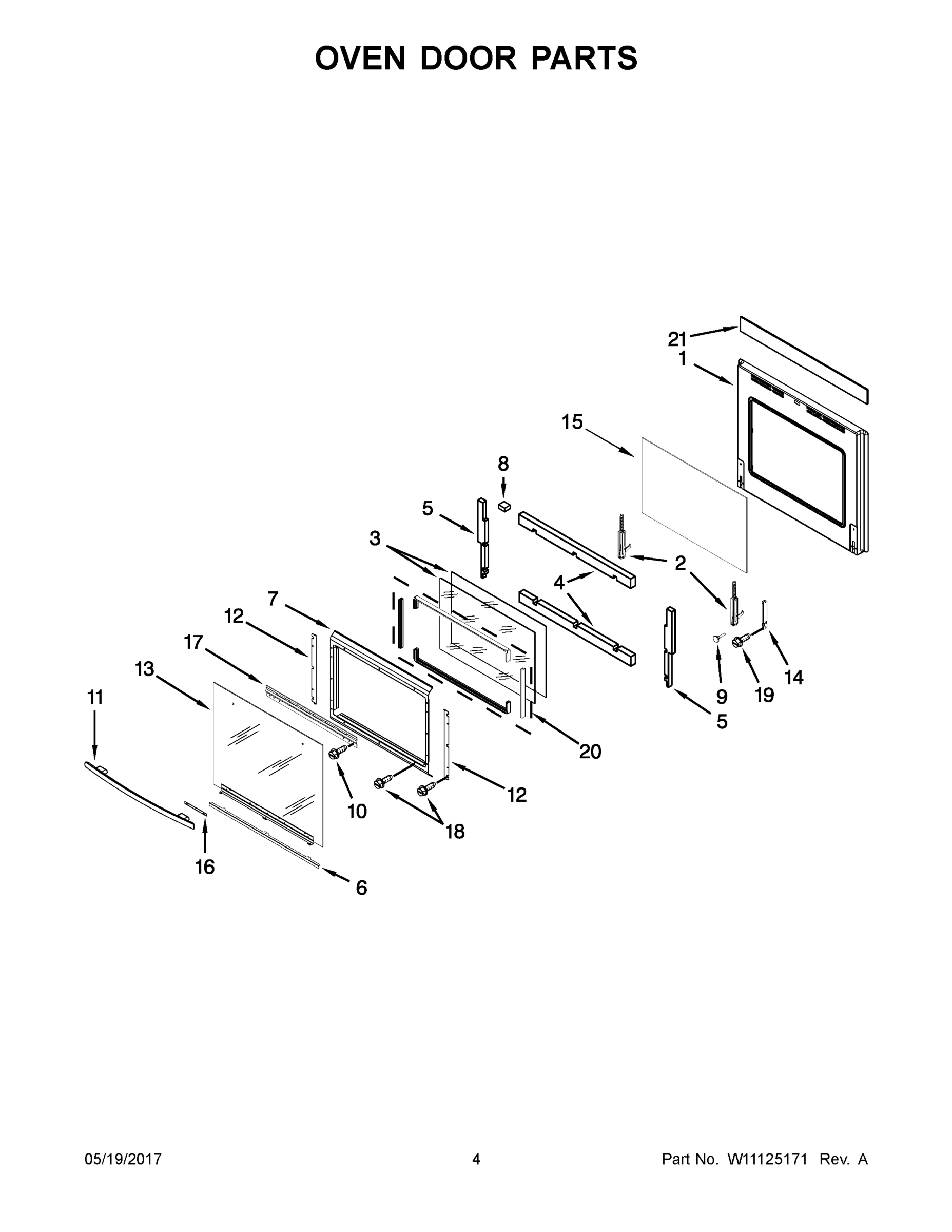 03 - OVEN DOOR PARTS