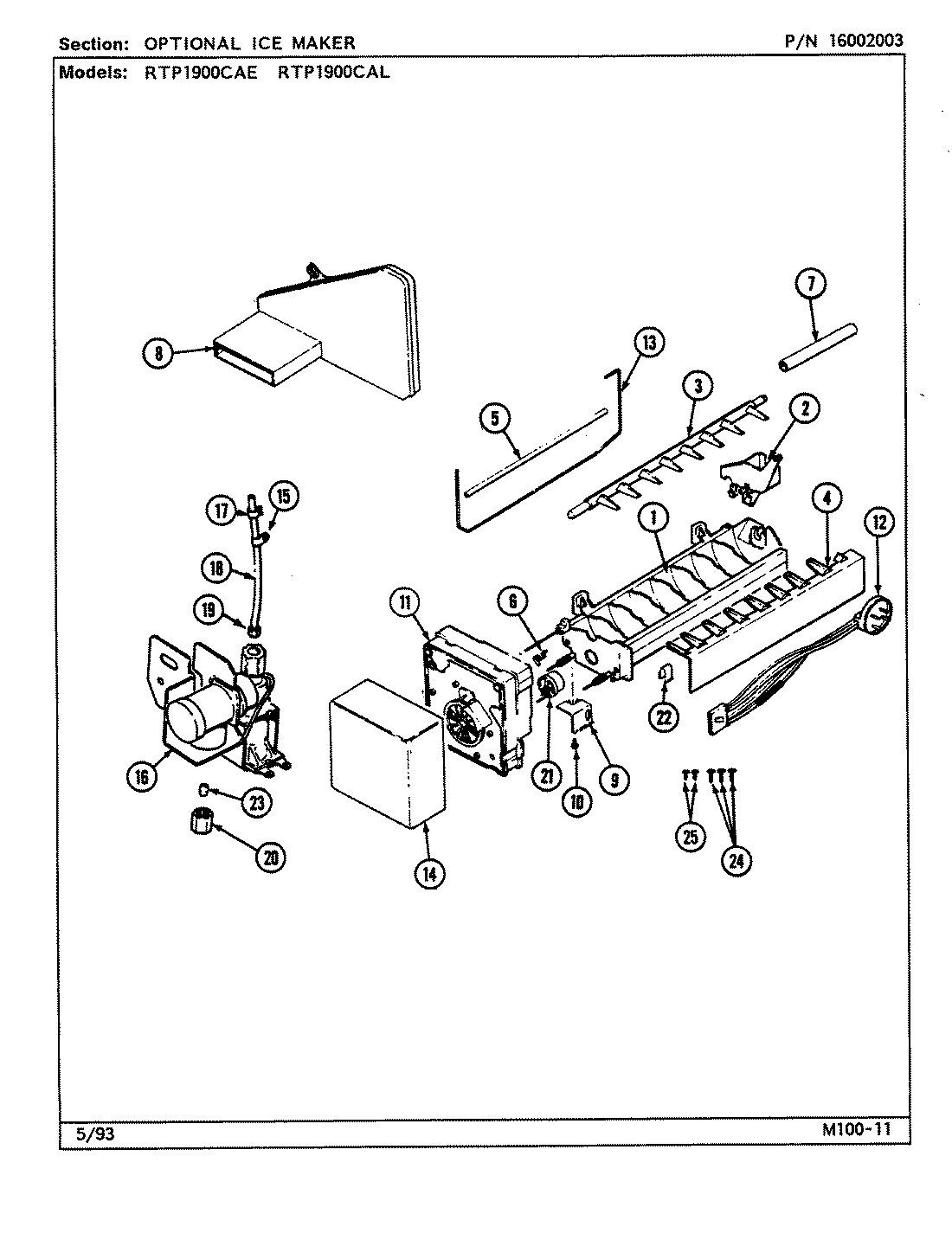 04 - OPTIONAL ICE MAKER KIT (RAE3100AAX)