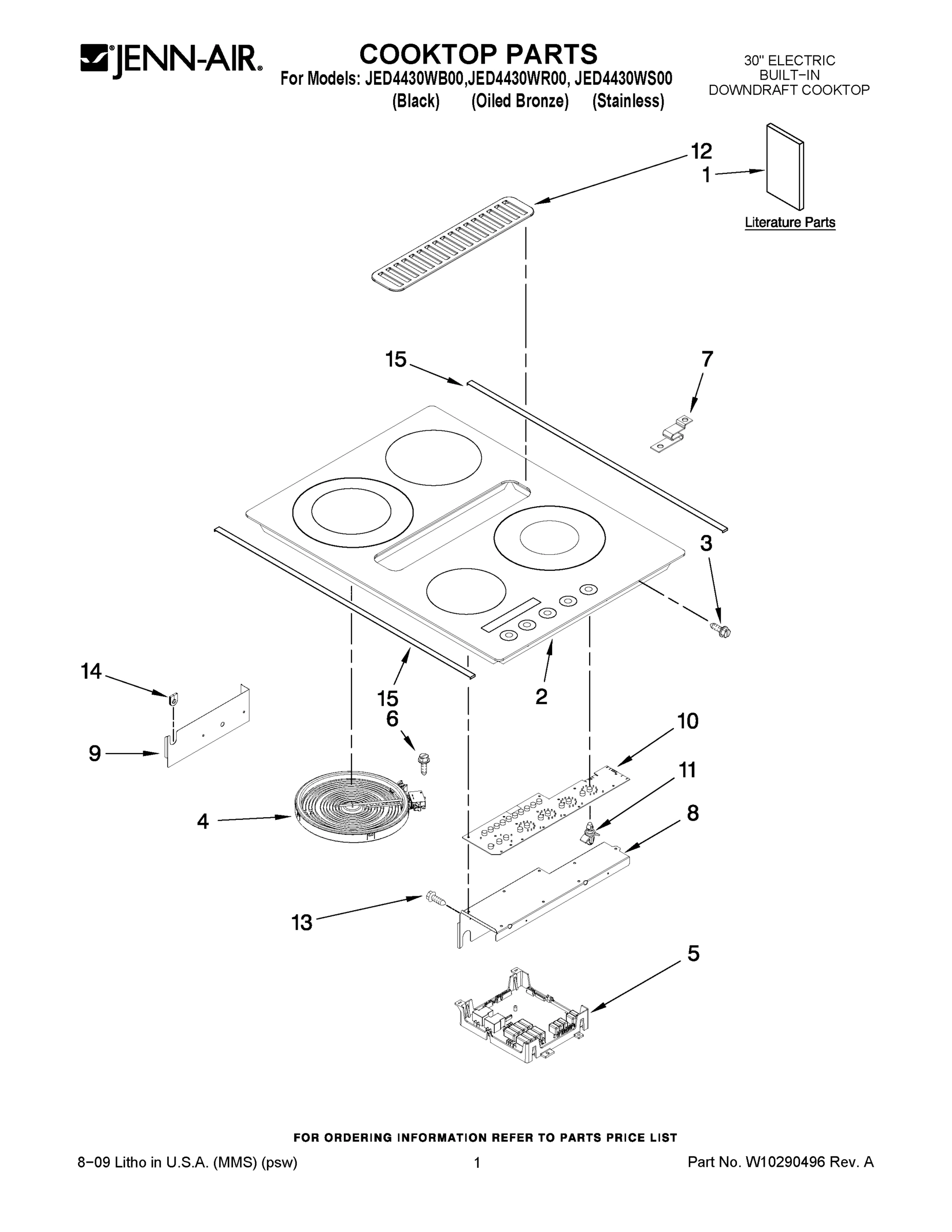 01 - COOKTOP PARTS