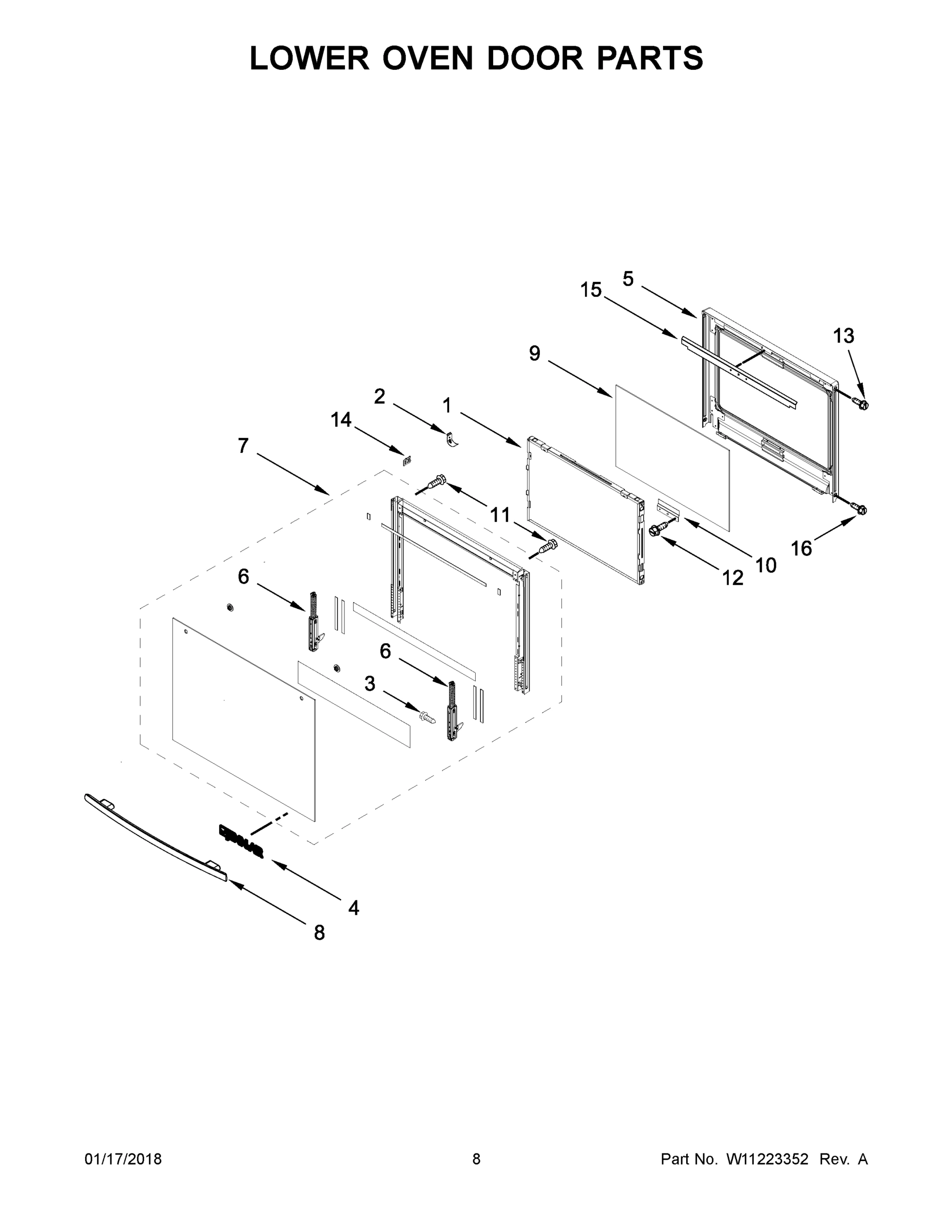 05 - LOWER OVEN DOOR PARTS