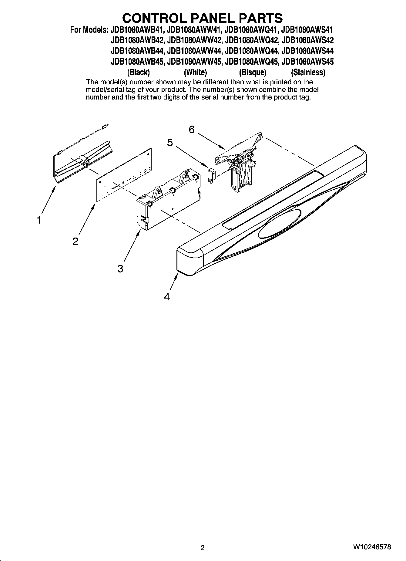 02 - CONTROL PANEL PARTS