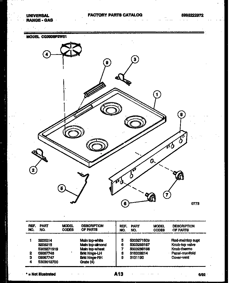 03 - COOKTOP PARTS