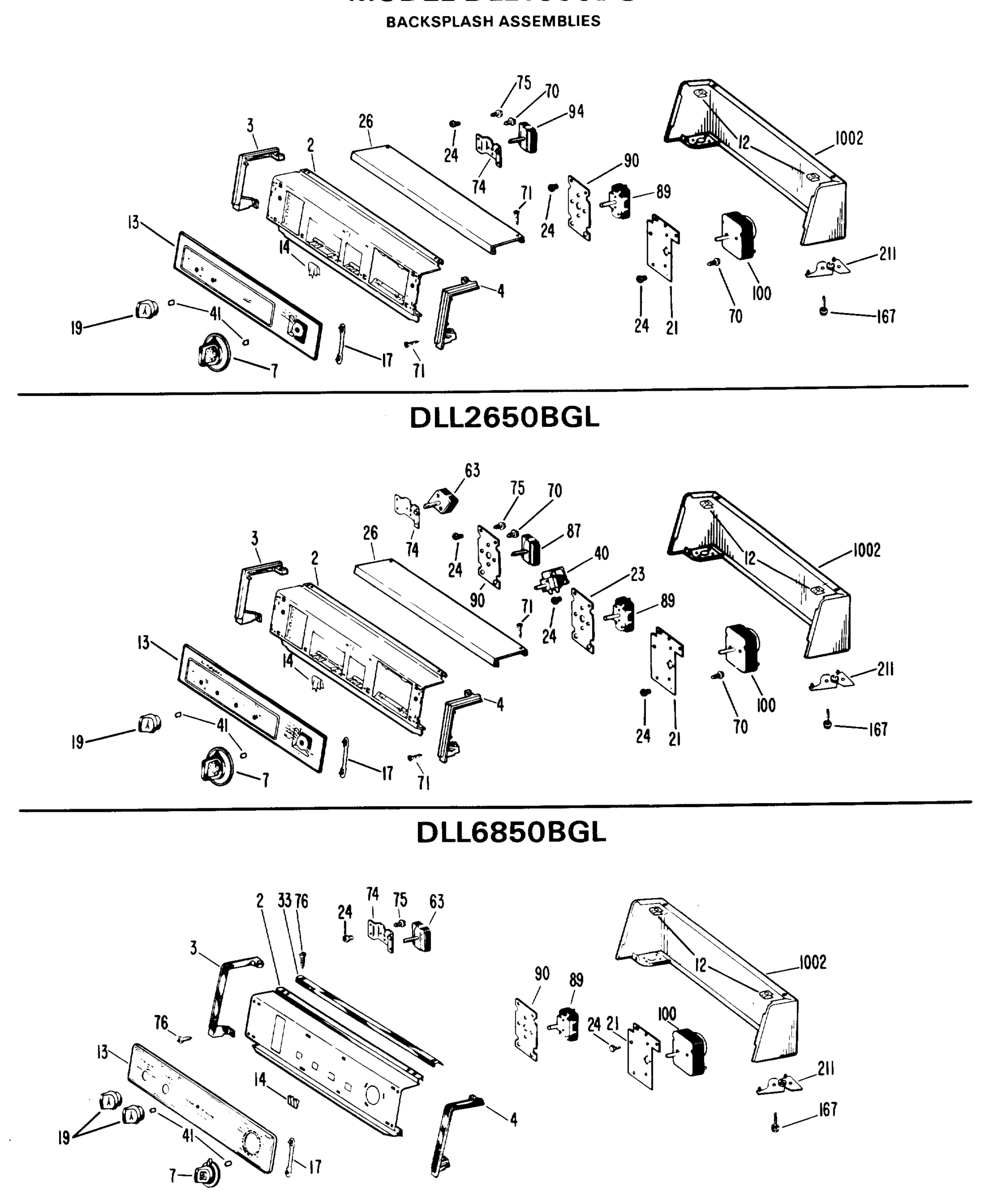 BACKSPLASH ASSEMBLIES