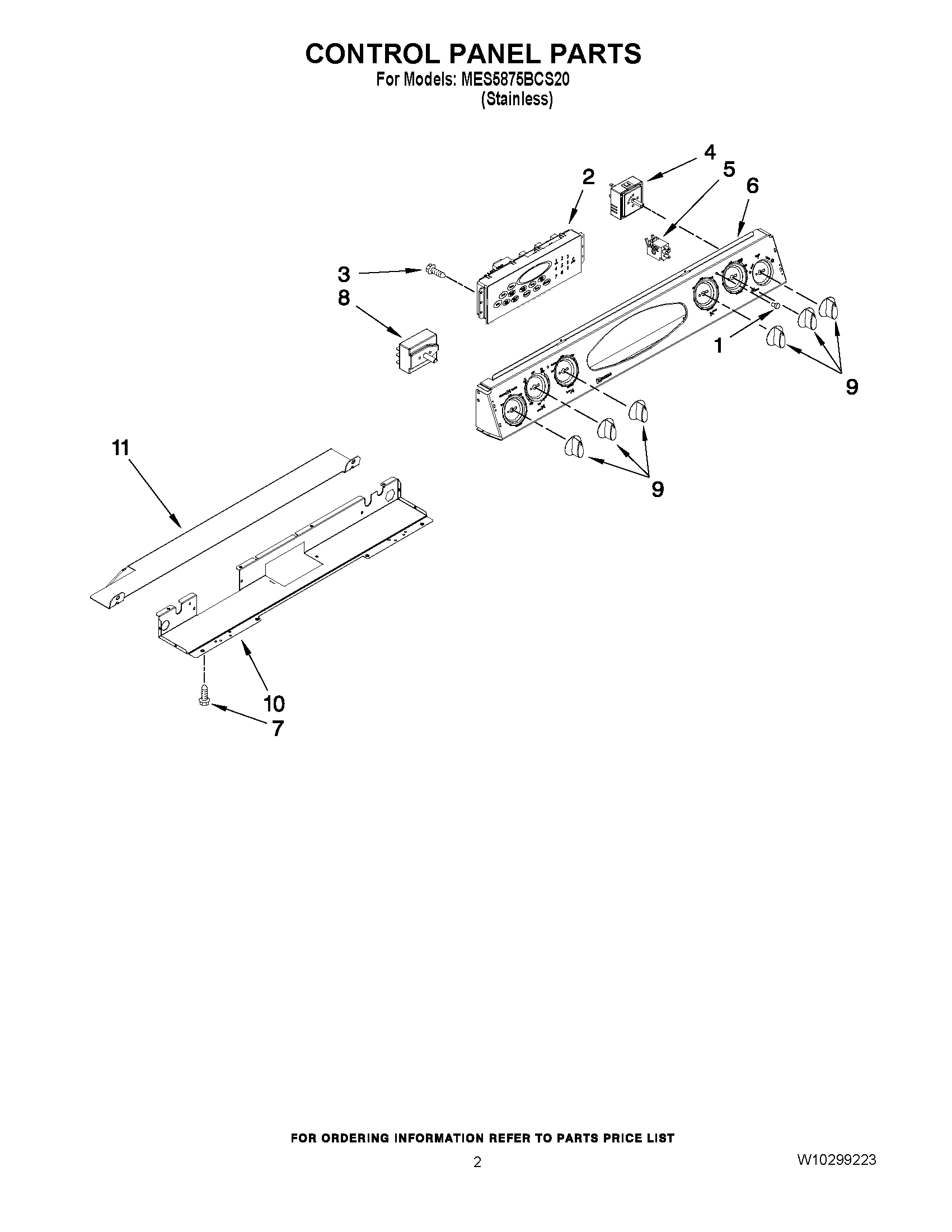 02 - CONTROL PANEL PARTS
