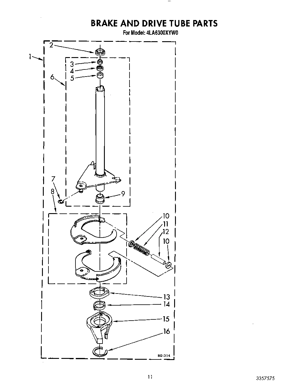 10 - BRAKE AND DRIVE TUBE