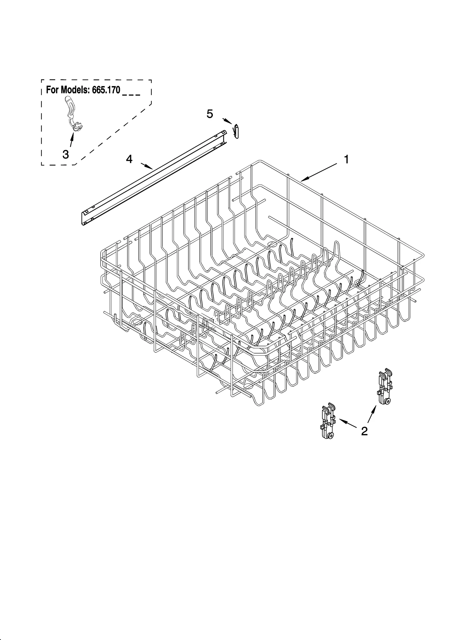 UPPER RACK AND TRACK PARTS