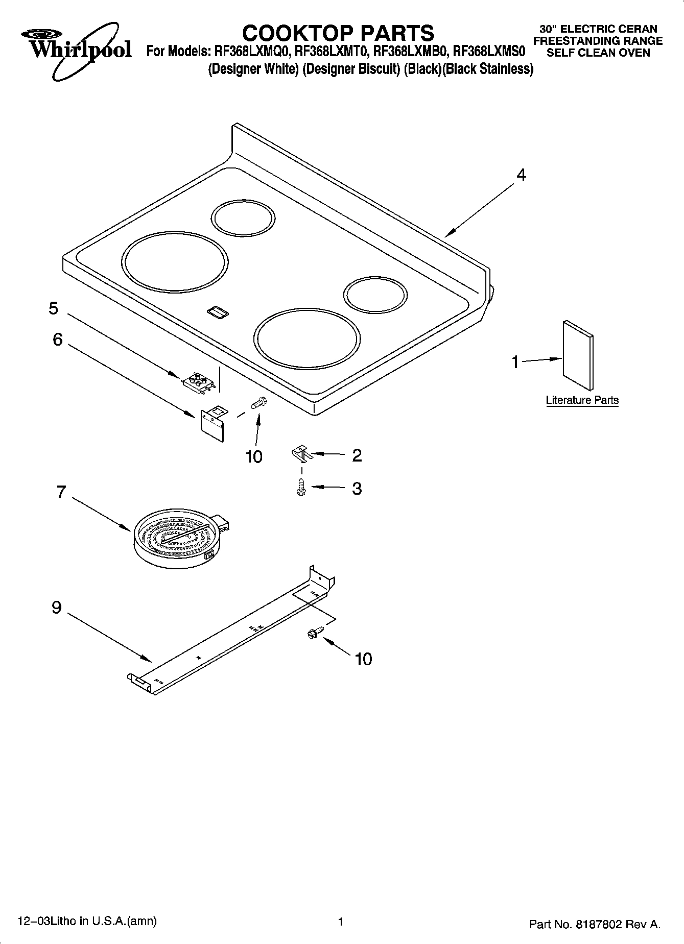01 - COOKTOP PARTS