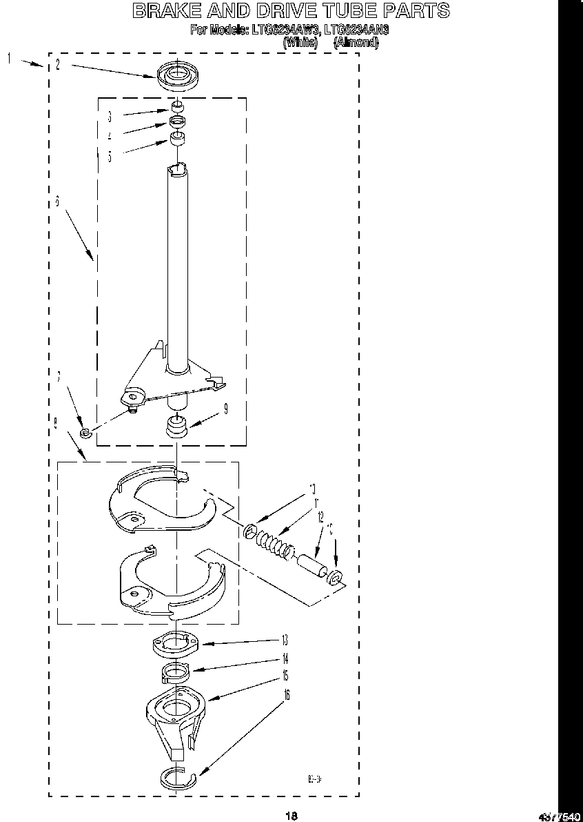 12 - BRAKE AND DRIVE TUBE