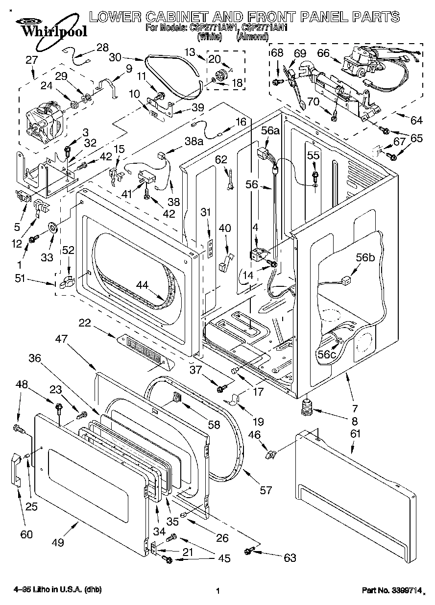 01 - LOWER CABINET AND FRONT PANEL