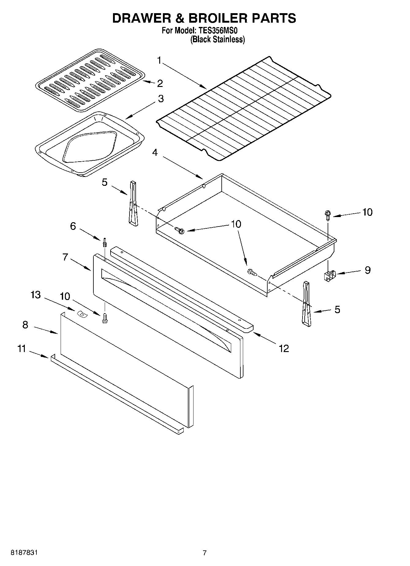 05 - DRAWER & BROILER PARTS, MISCELLANEOUS PARTS