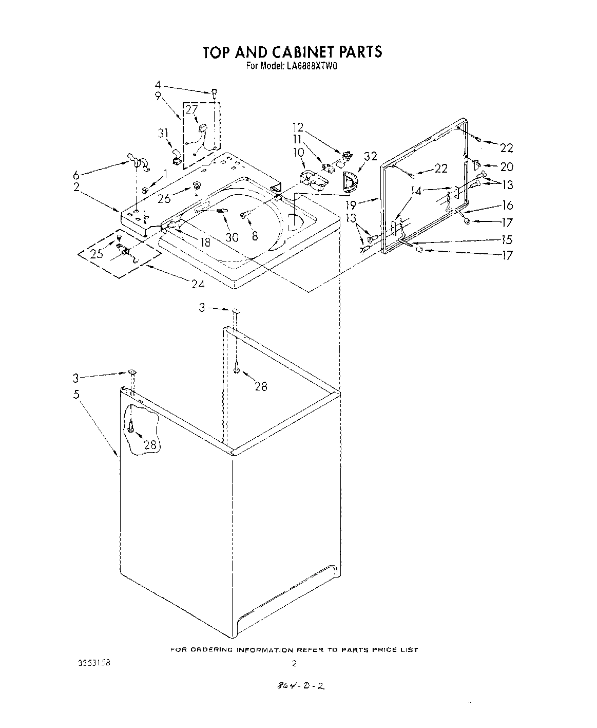 02 - TOP AND CABINET , LITERATURE AND OPTIONAL