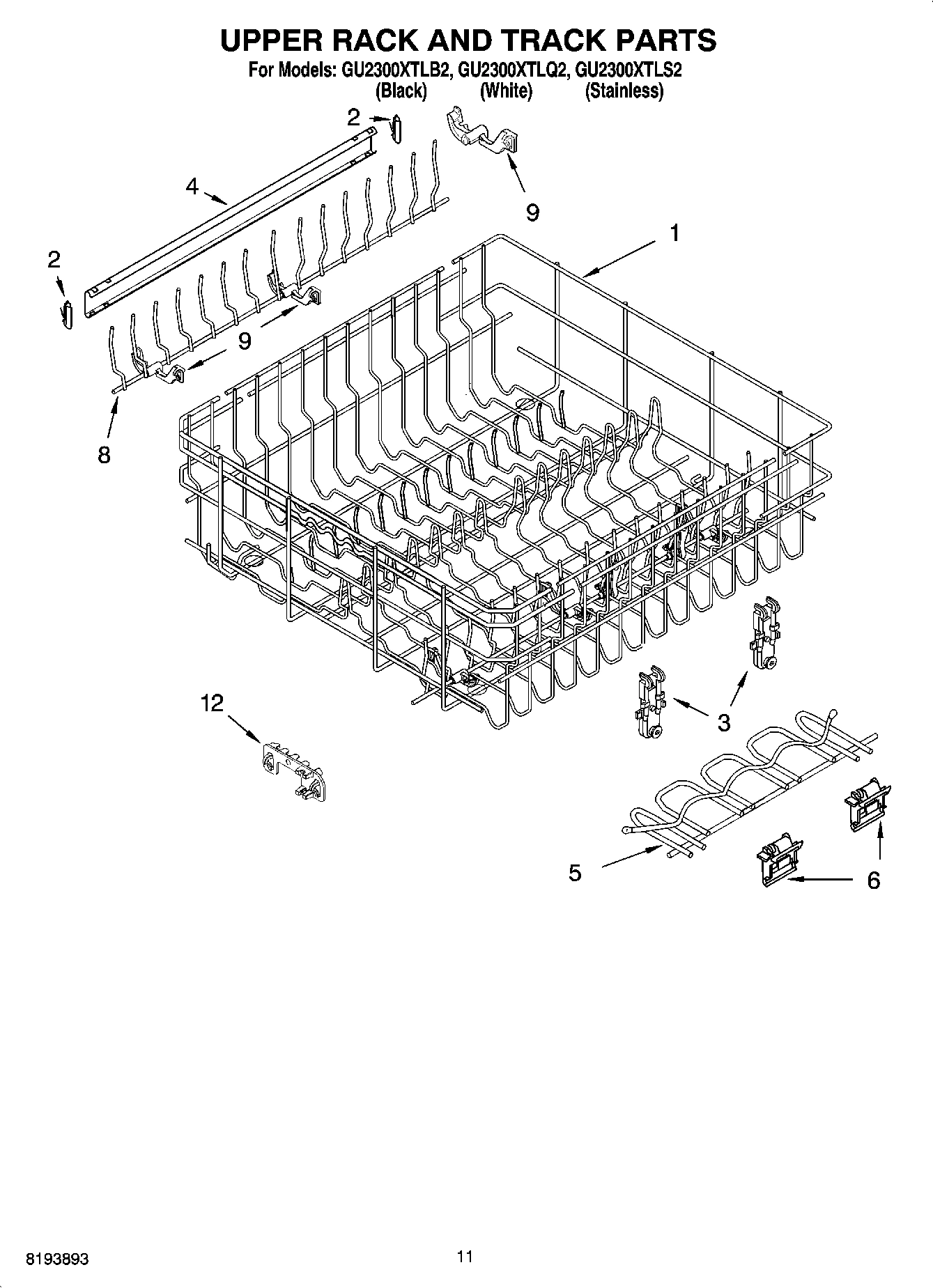 09 - UPPER RACK AND TRACK PARTS